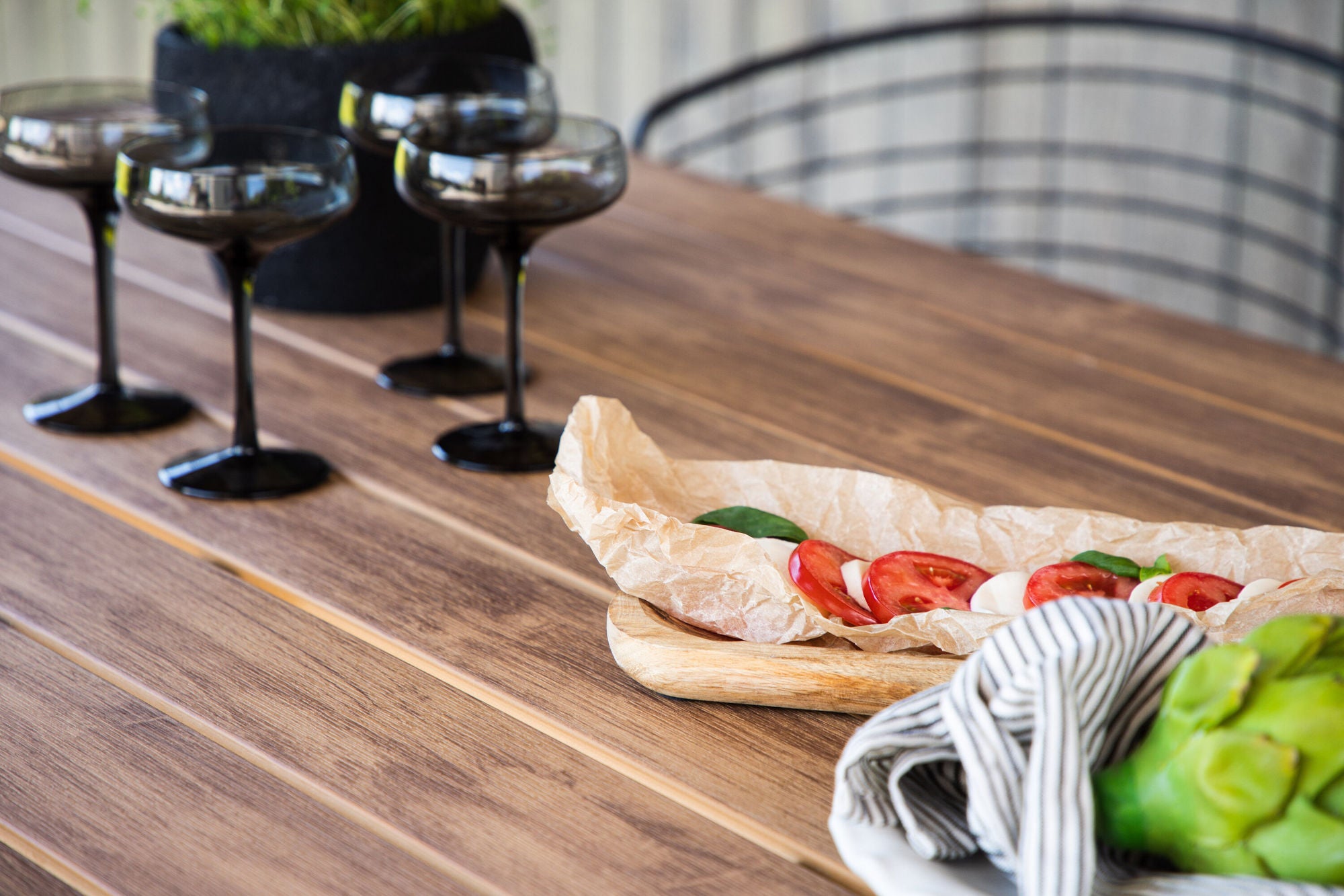 Venture Home Break Diningbord Alumnium - Dark Grey / Nature Rectangular 90*200*