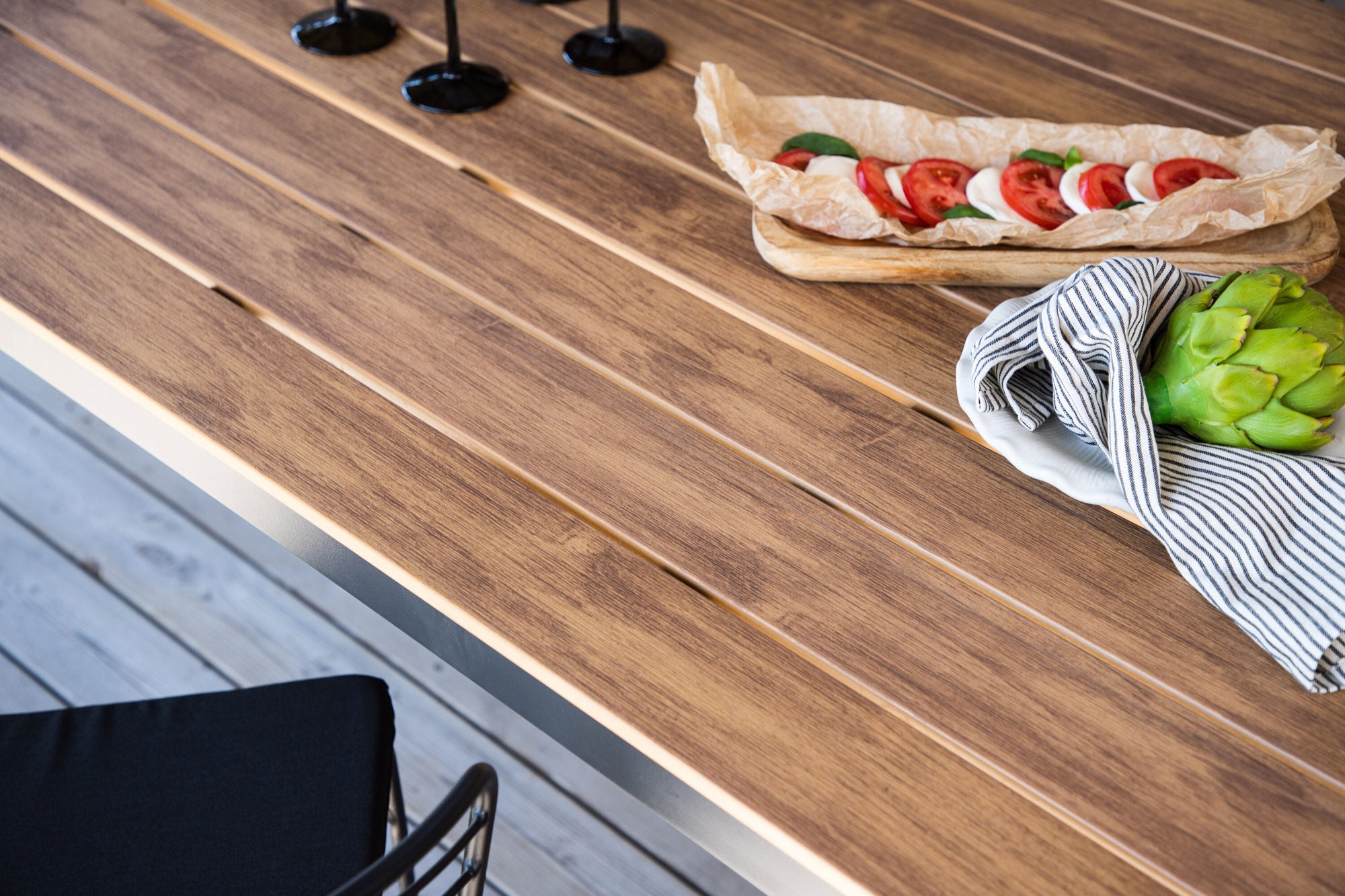 Venture Home Break Diningbord Alumnium - Dark Grey / Nature Rectangular 90*200*