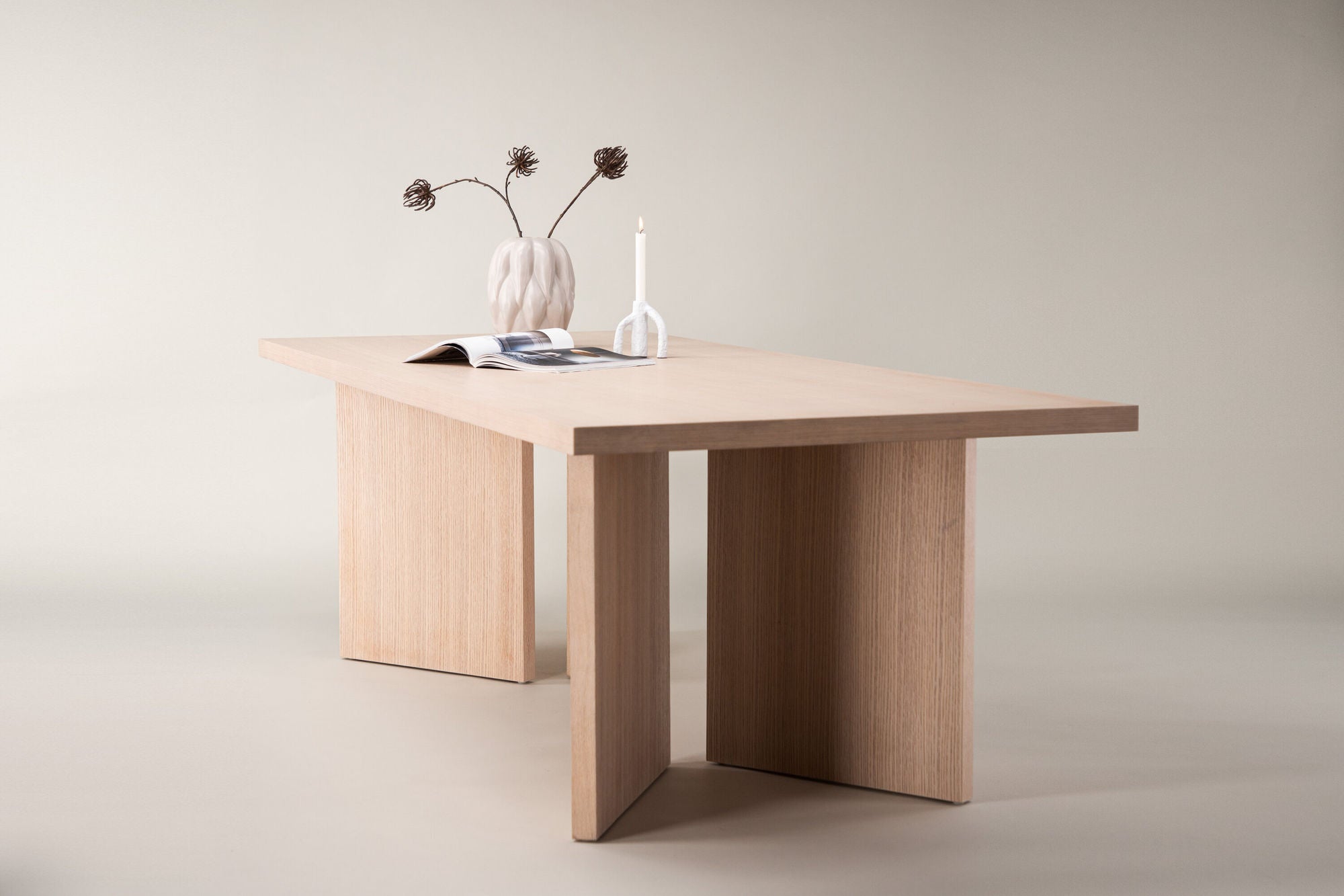 Vind Bassholmen spisebord - Whitewash / Wood