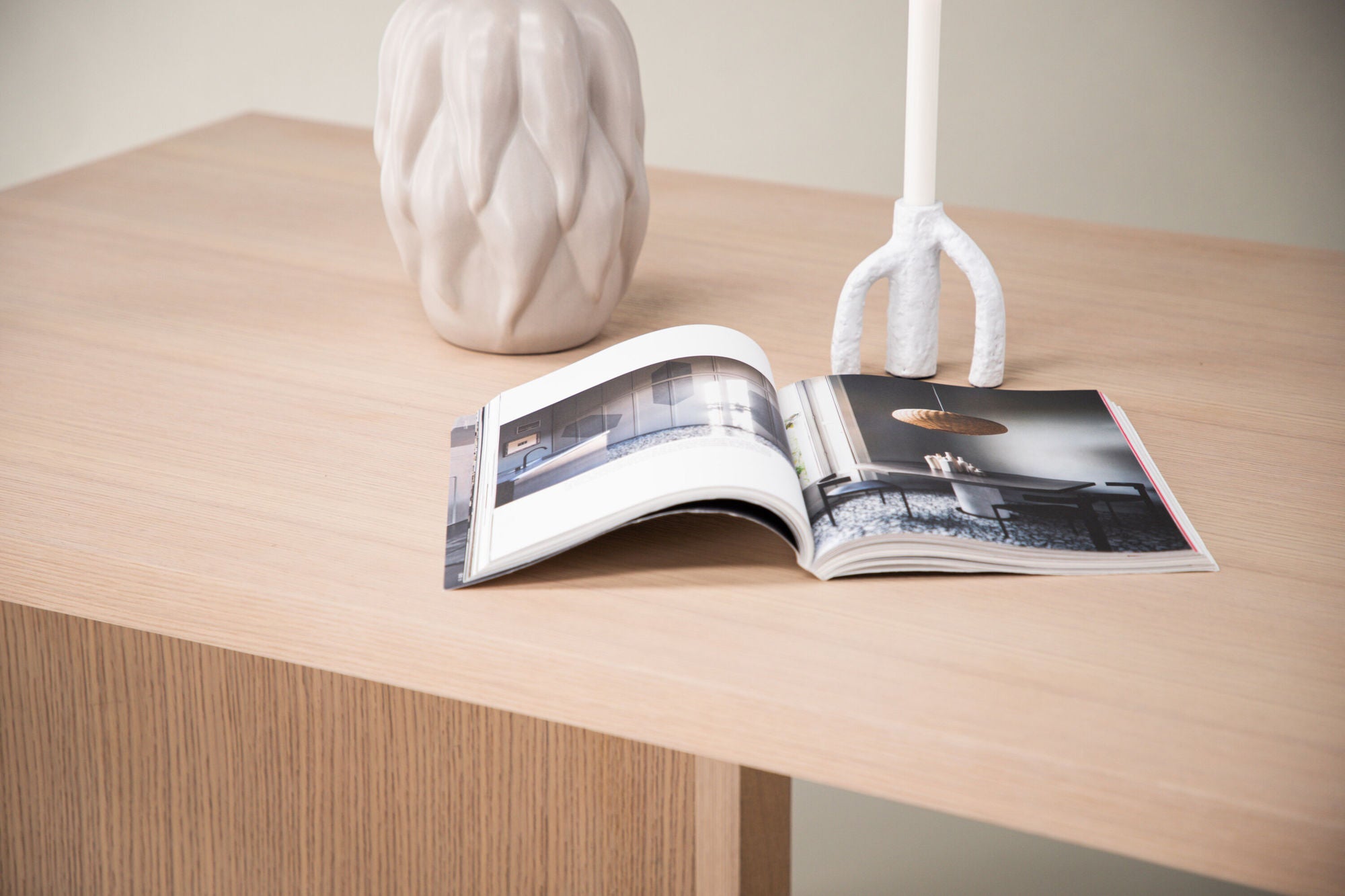 Vind Bassholmen spisebord - Whitewash / Wood