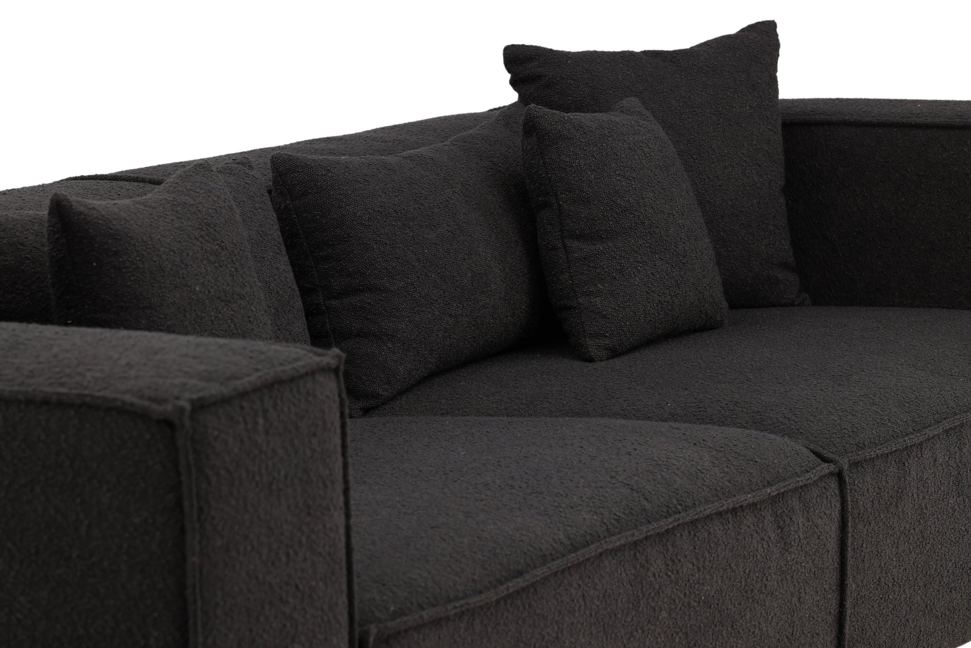 Vind Gillholmen Sofa - Black / Black Boucle