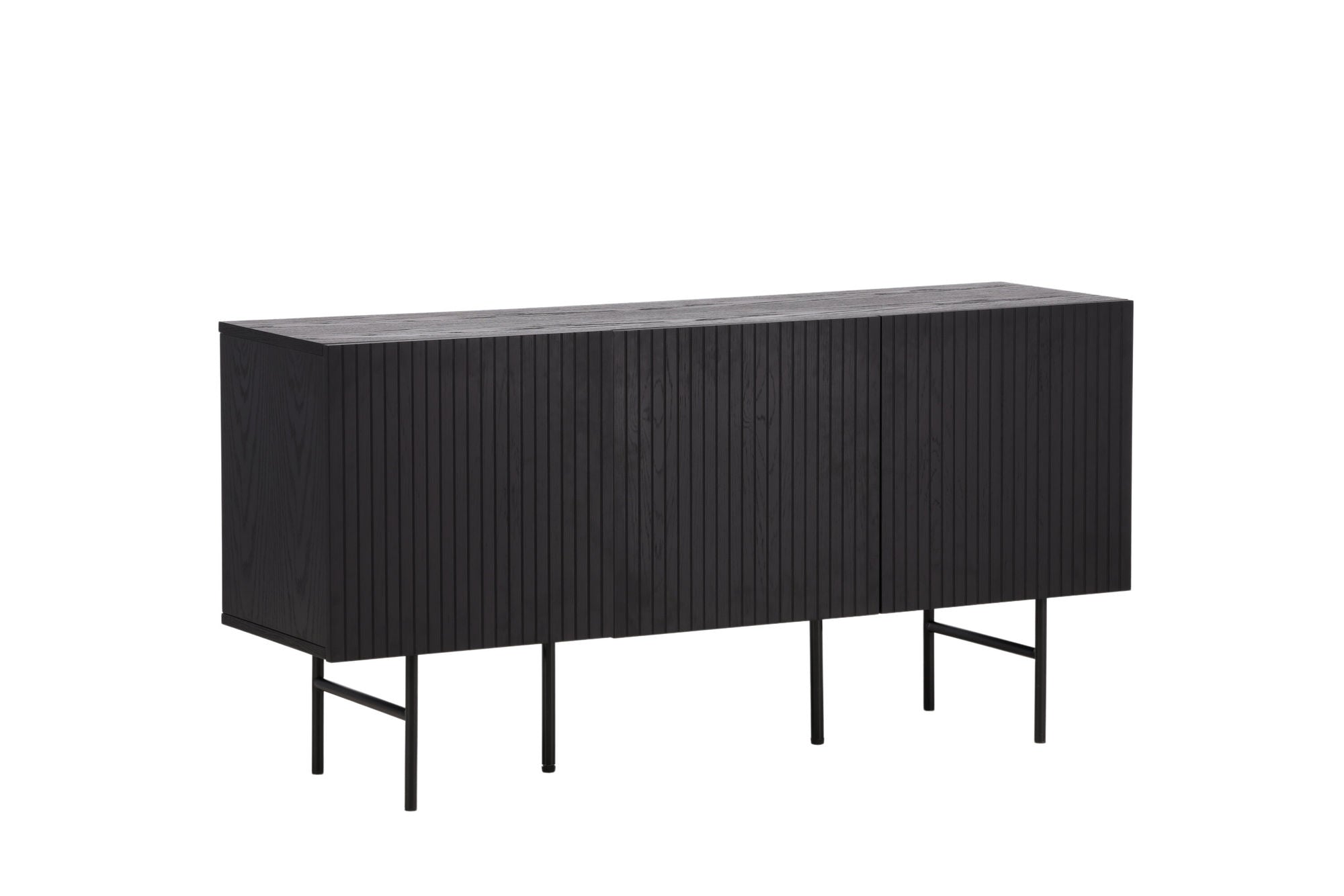 Vind Björkön Low Skænk skab - Black / Oak/faneer