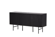 Vind Björkön Low Skænk skab - Black / Oak/faneer