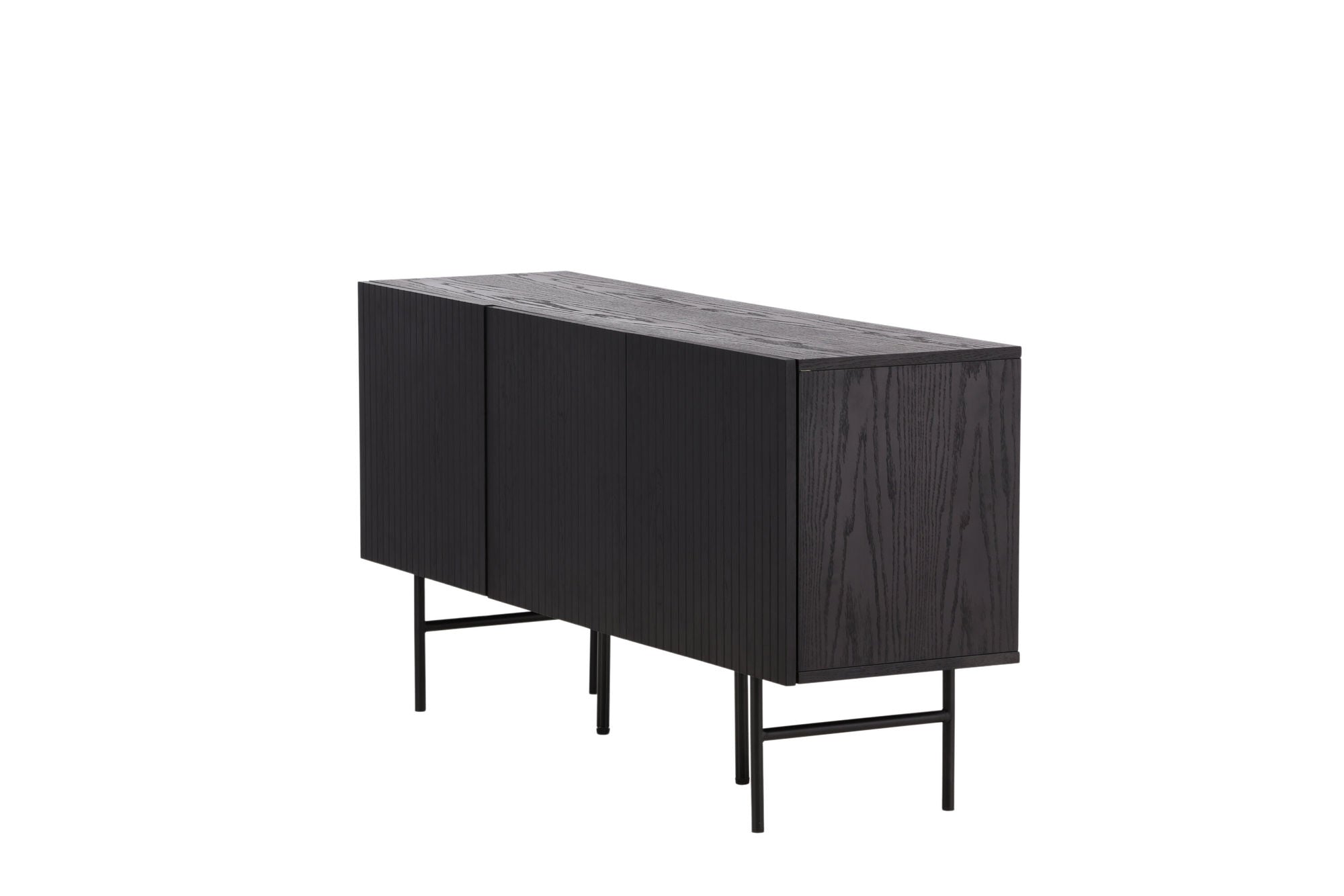 Vind Björkön Low Skænk skab - Black / Oak/faneer