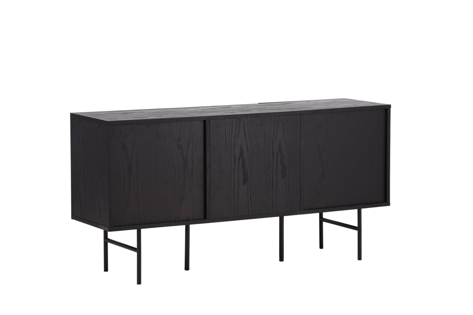 Vind Björkön Low Skænk skab - Black / Oak/faneer