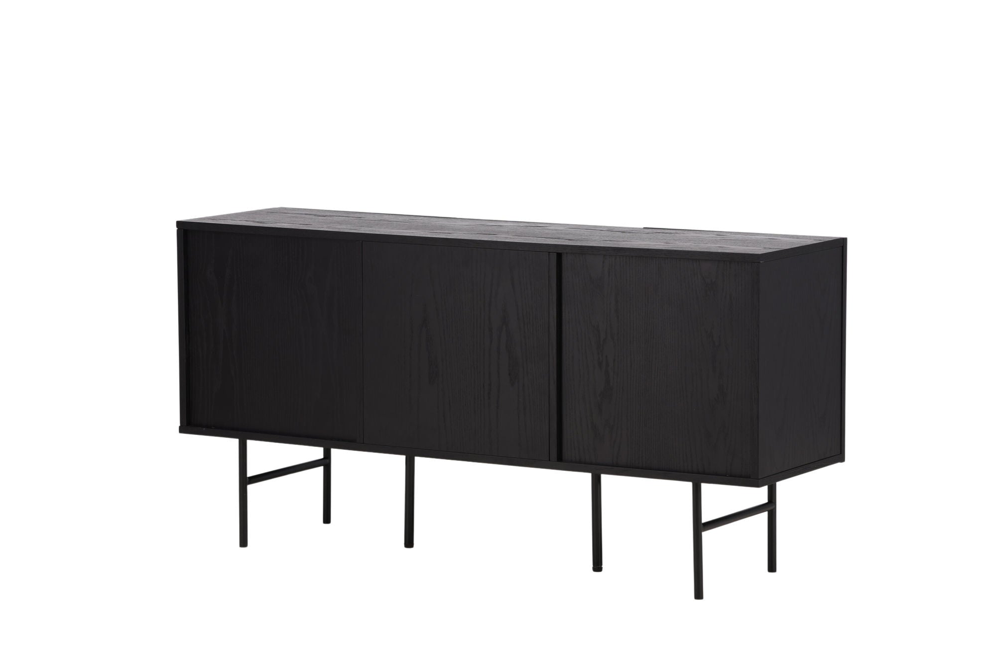 Vind Björkön Low Skænk skab - Black / Oak/faneer