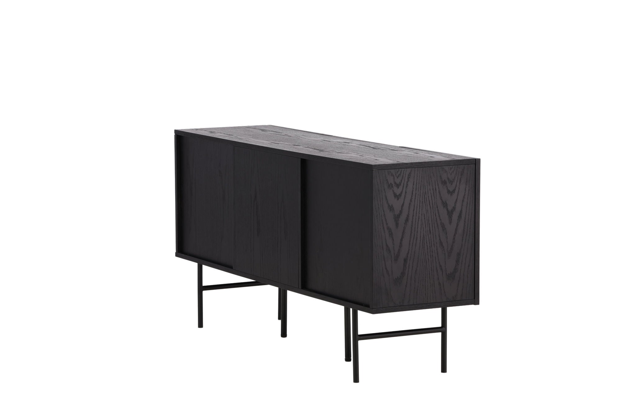Vind Björkön Low Skænk skab - Black / Oak/faneer