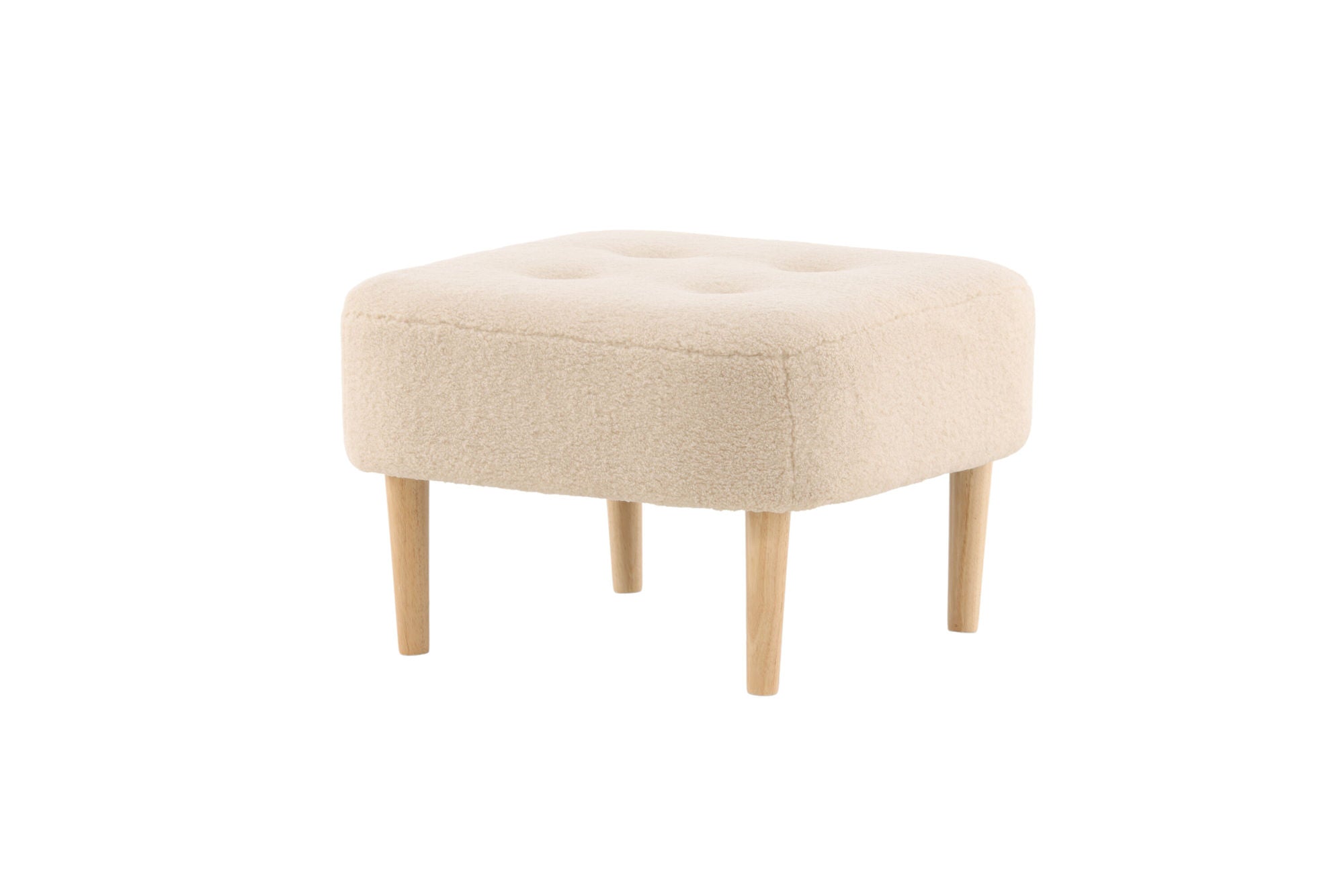 Venture Home Salina Ottoman/Pouf - Oaklook / White Fleece
