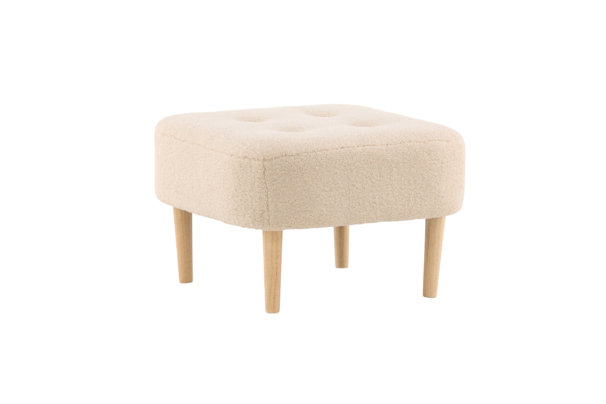 Venture Home Salina Ottoman/Pouf - Oaklook / White Fleece