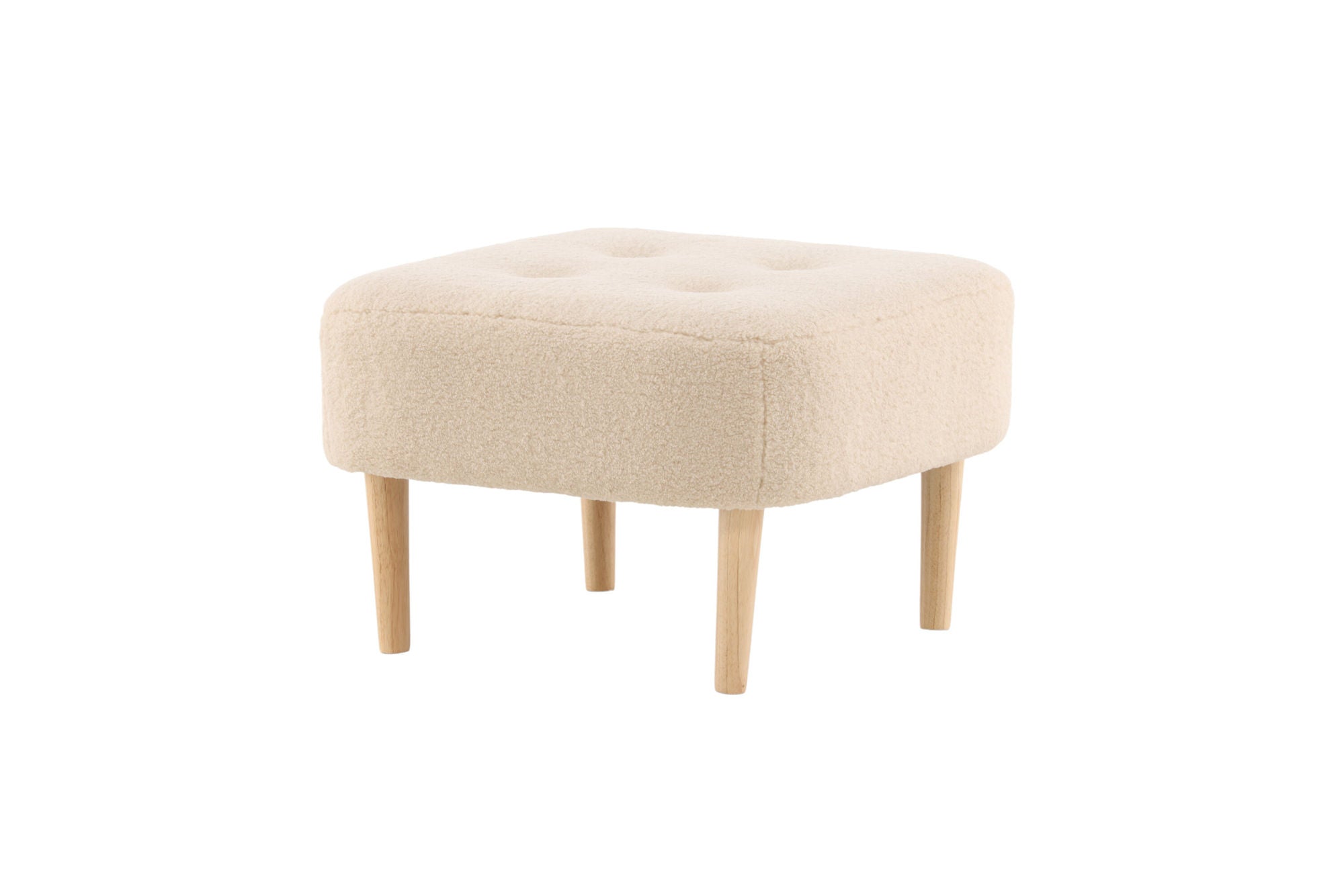 Venture Home Salina Ottoman/Pouf - Oaklook / White Fleece