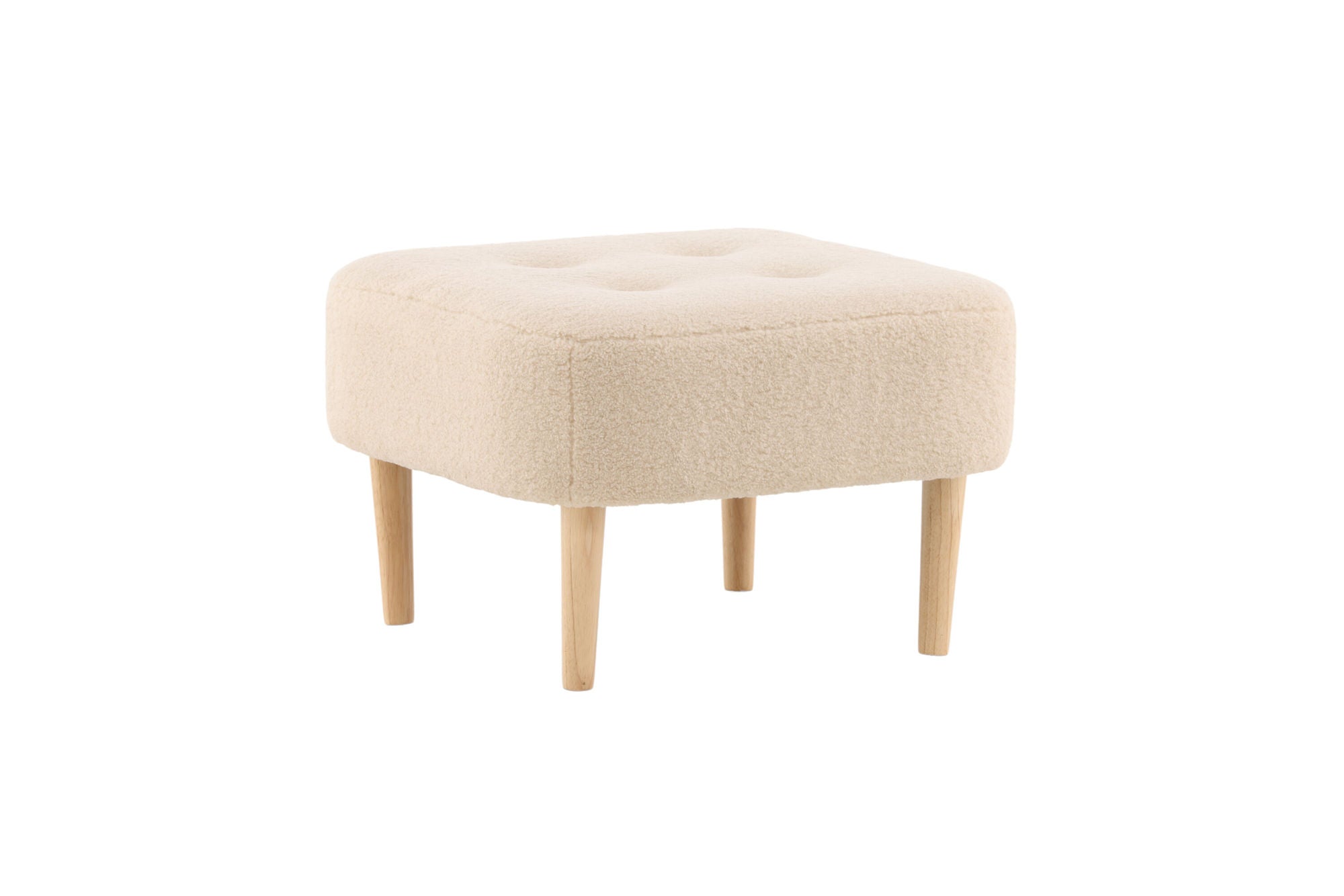 Venture Home Salina Ottoman/Pouf - Oaklook / White Fleece