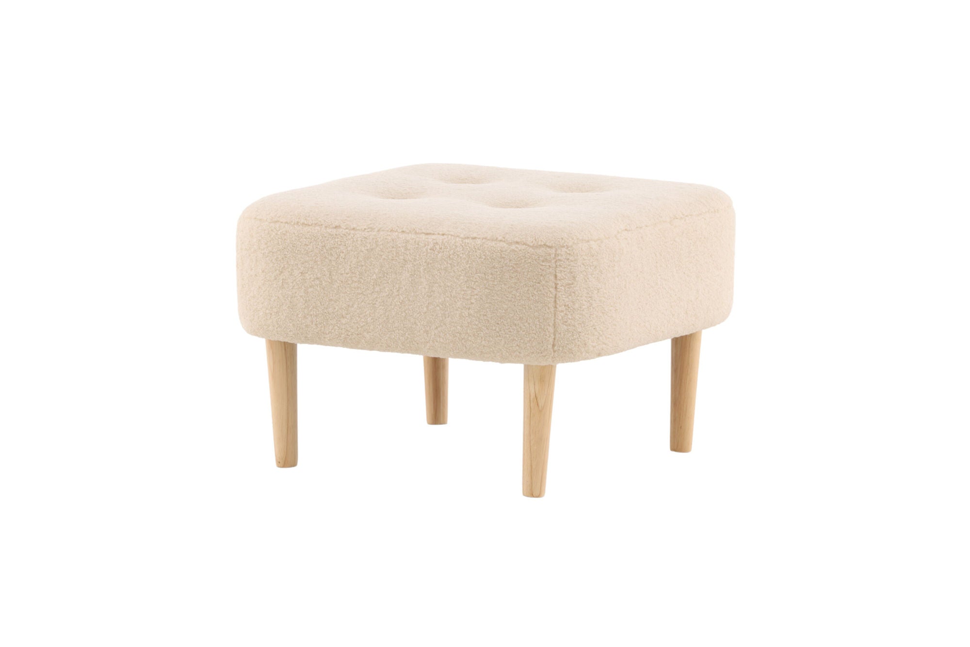 Venture Home Salina Ottoman/Pouf - Oaklook / White Fleece