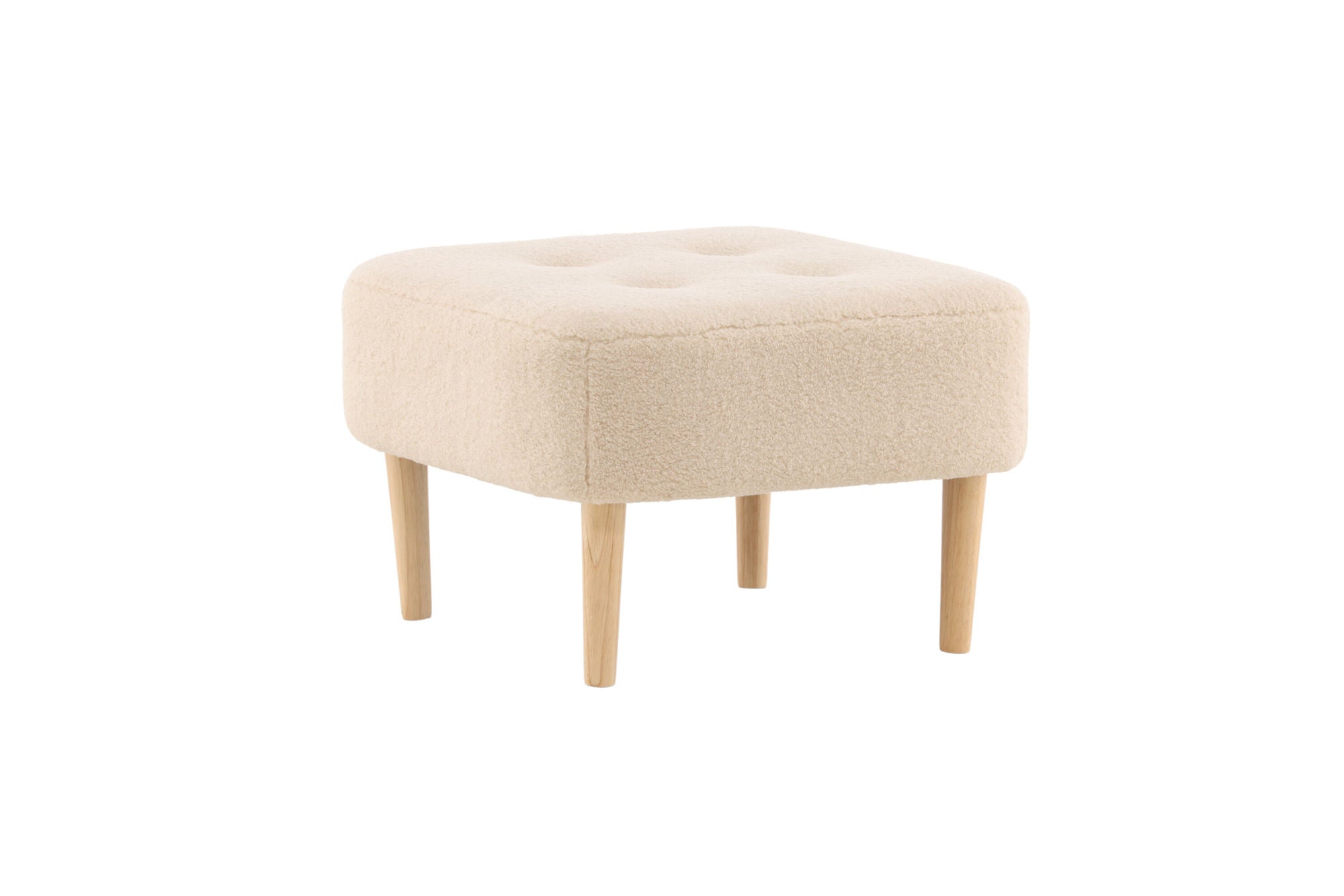 Venture Home Salina Ottoman/Pouf - Oaklook / White Fleece