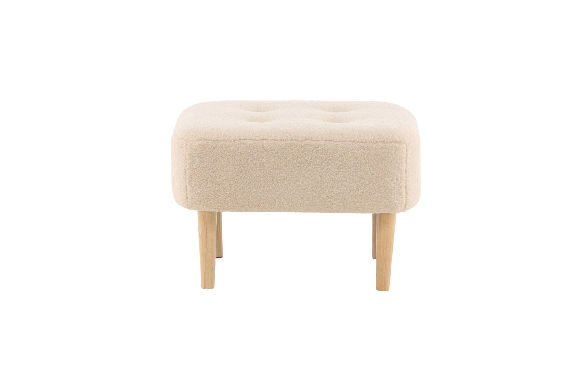 Venture Home Salina Ottoman/Pouf - Oaklook / White Fleece