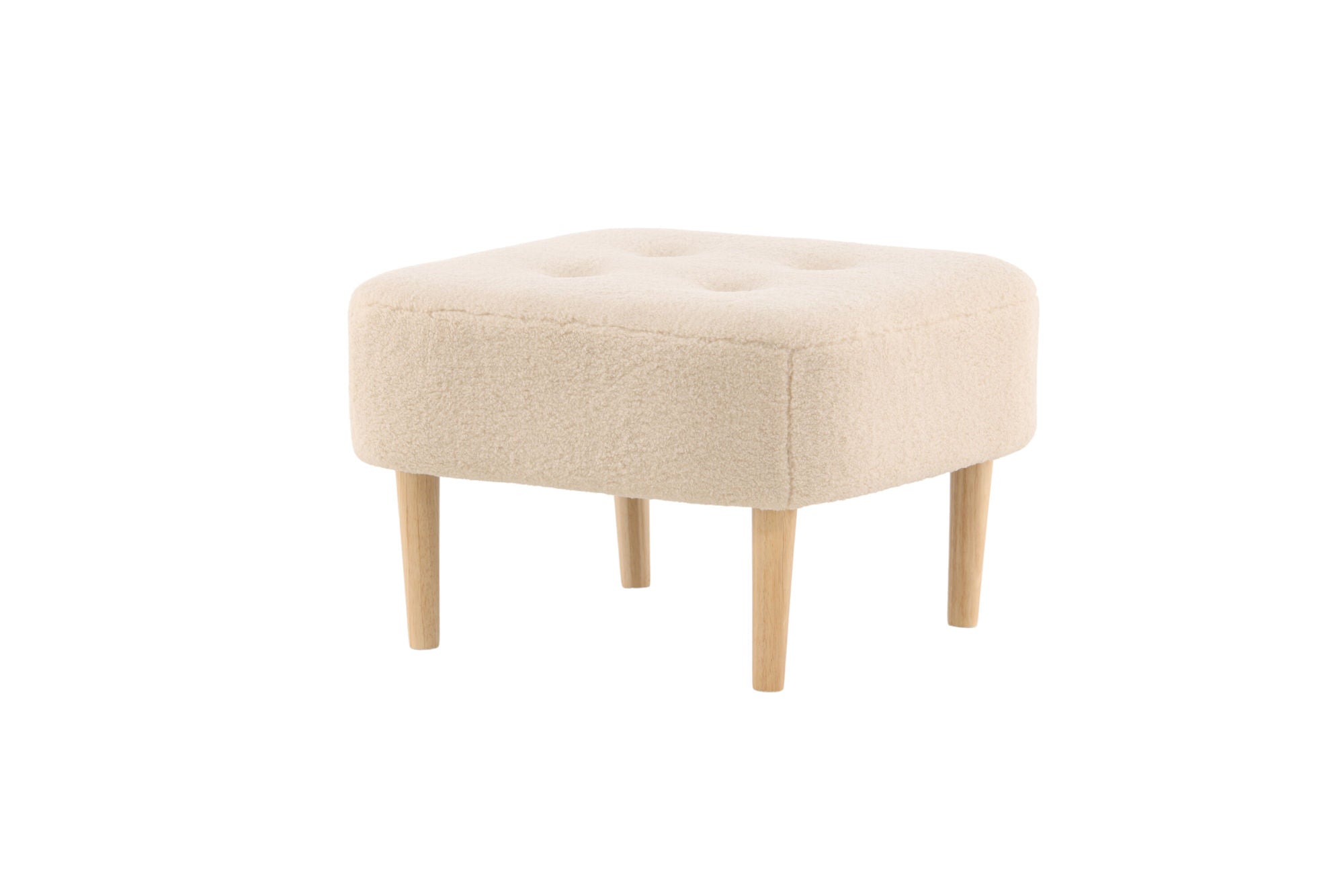 Venture Home Salina Ottoman/Pouf - Oaklook / White Fleece