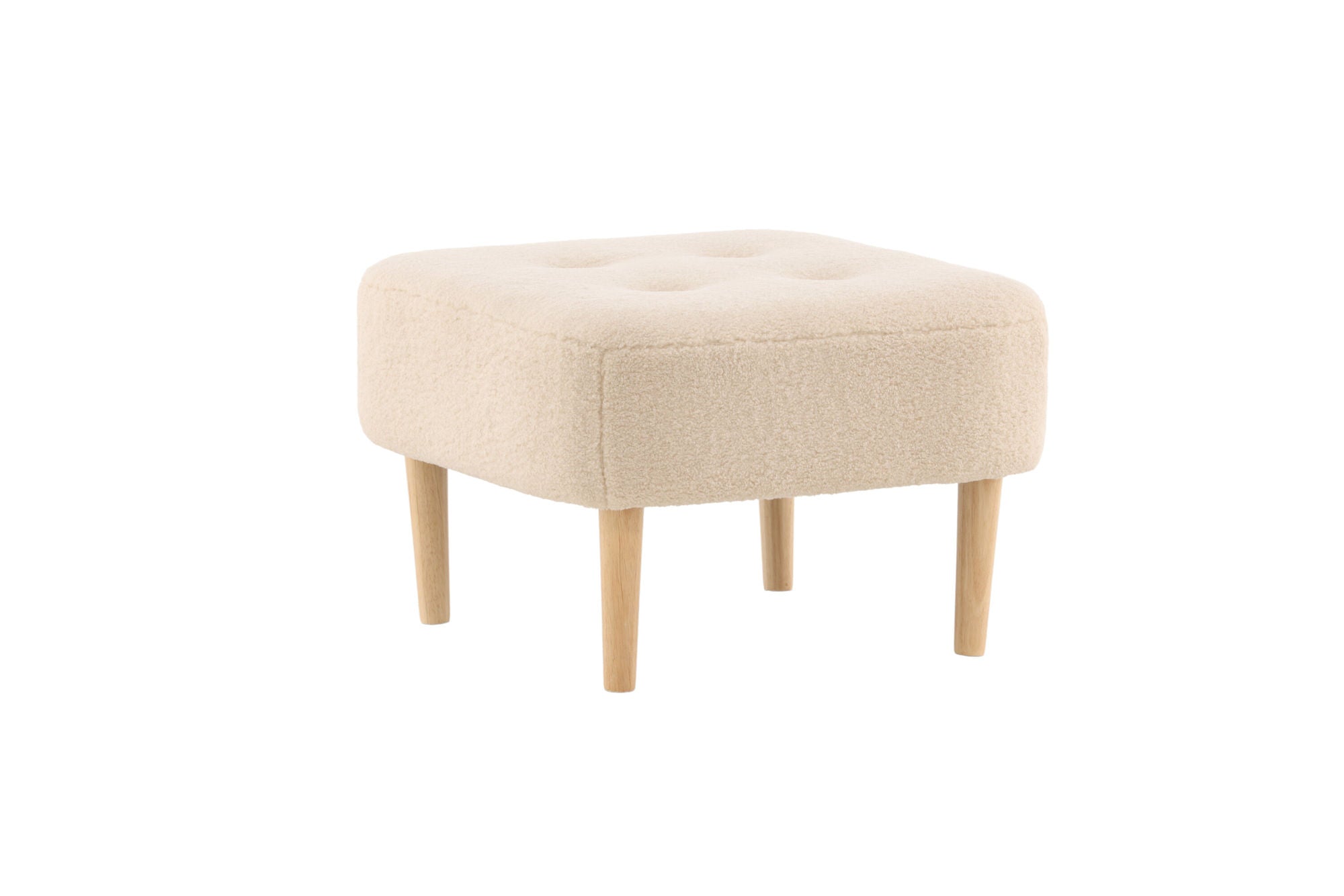 Venture Home Salina Ottoman/Pouf - Oaklook / White Fleece