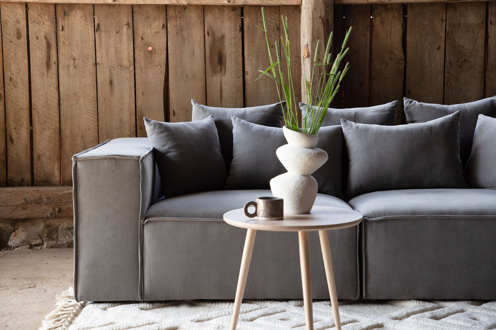 Vind Gillholmen Sofa - Grey / Grey Linen