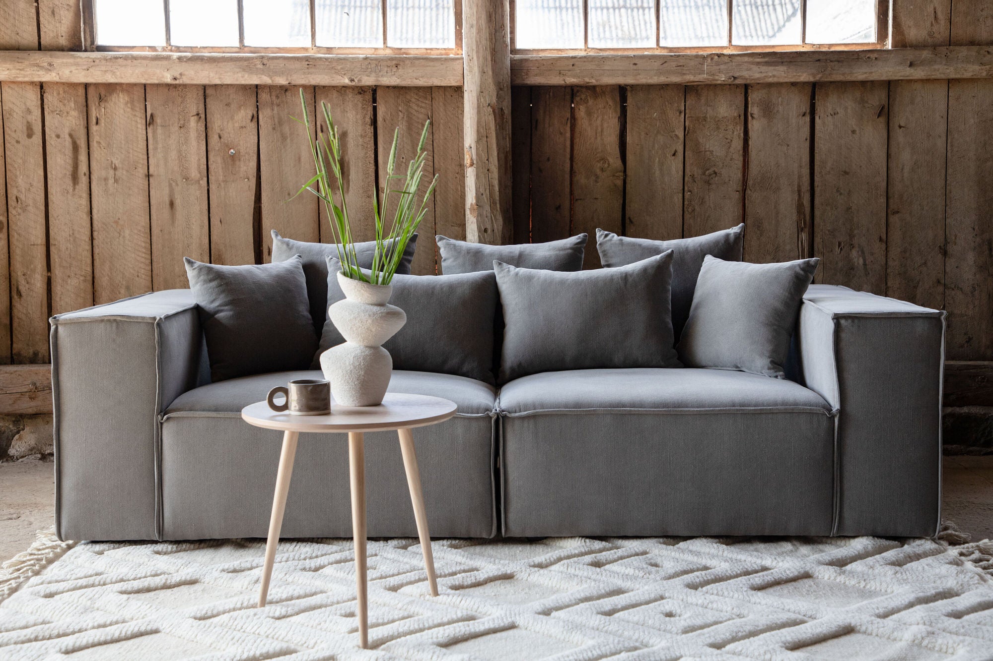Vind Gillholmen Sofa - Grey / Grey Linen