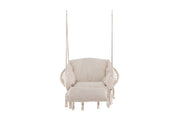 Venture Home Hamtic Swing Steel/Fabric - White / w pillows