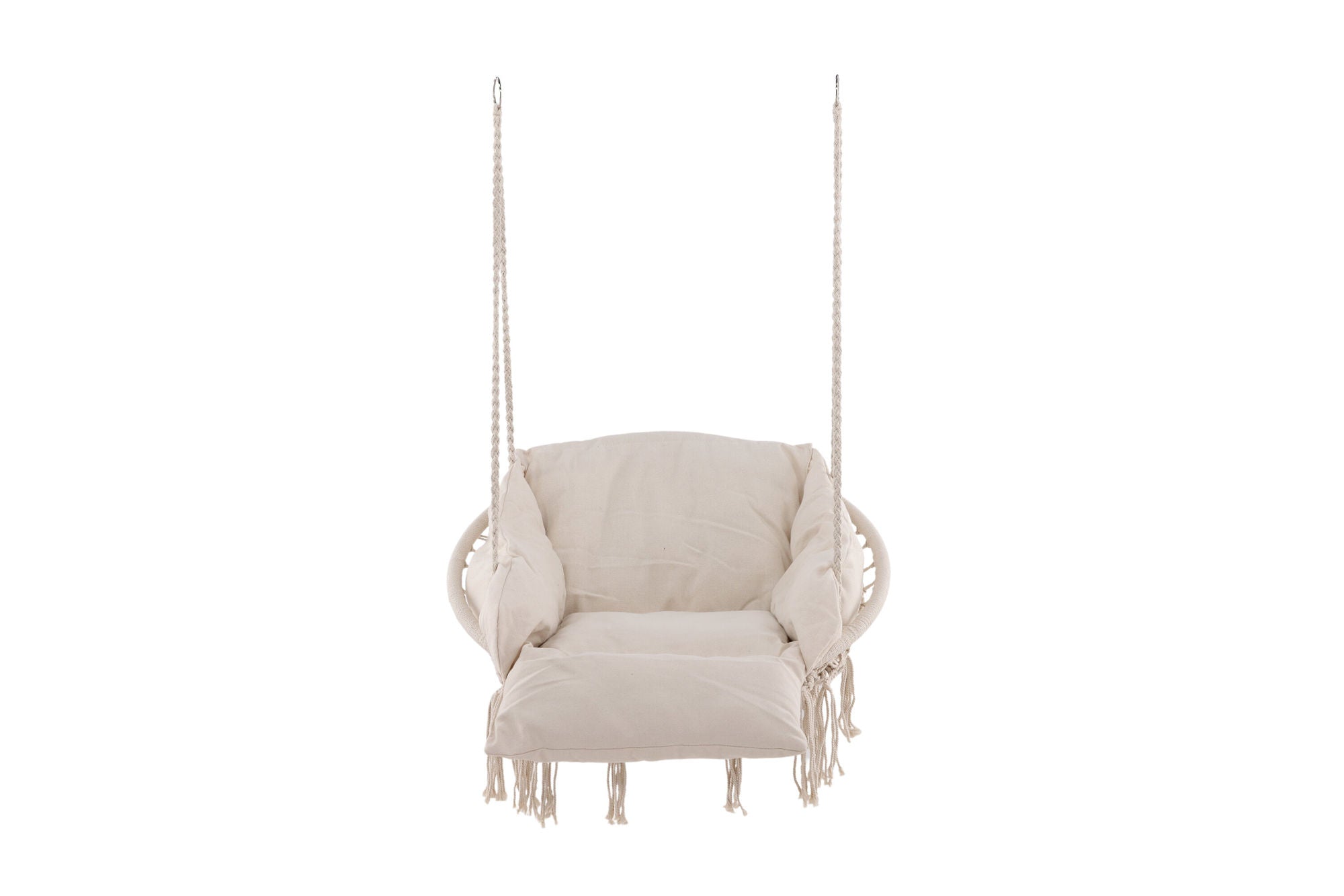 Venture Home Hamtic Swing Steel/Fabric - White / w pillows