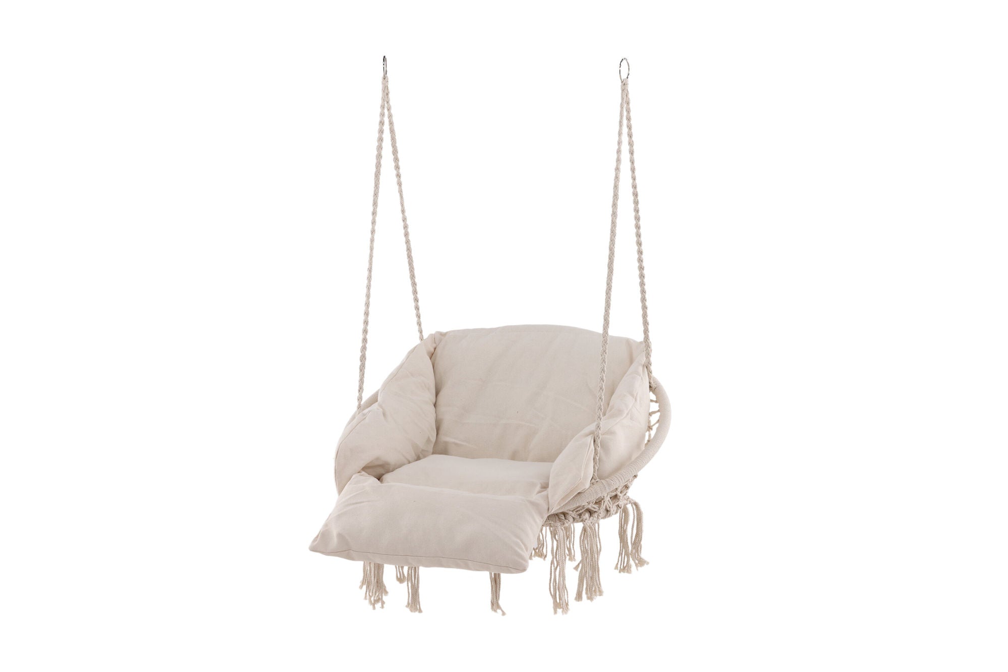 Venture Home Hamtic Swing Steel/Fabric - White / w pillows