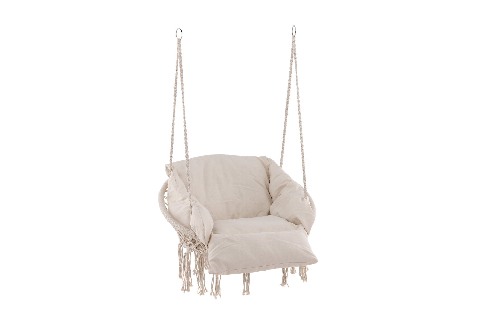 Venture Home Hamtic Swing Steel/Fabric - White / w pillows