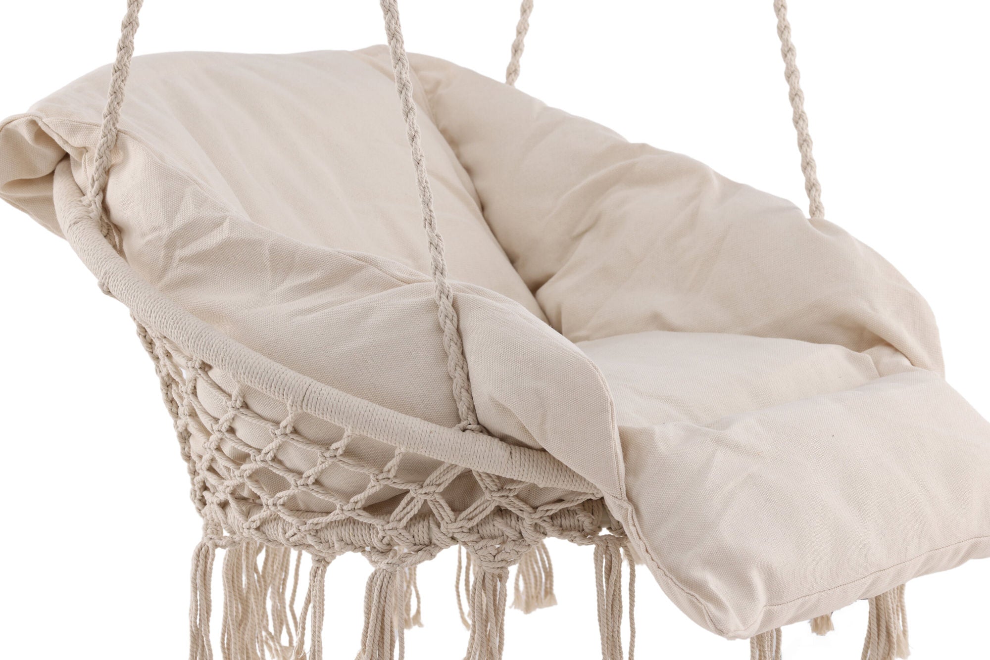 Venture Home Hamtic Swing Steel/Fabric - White / w pillows