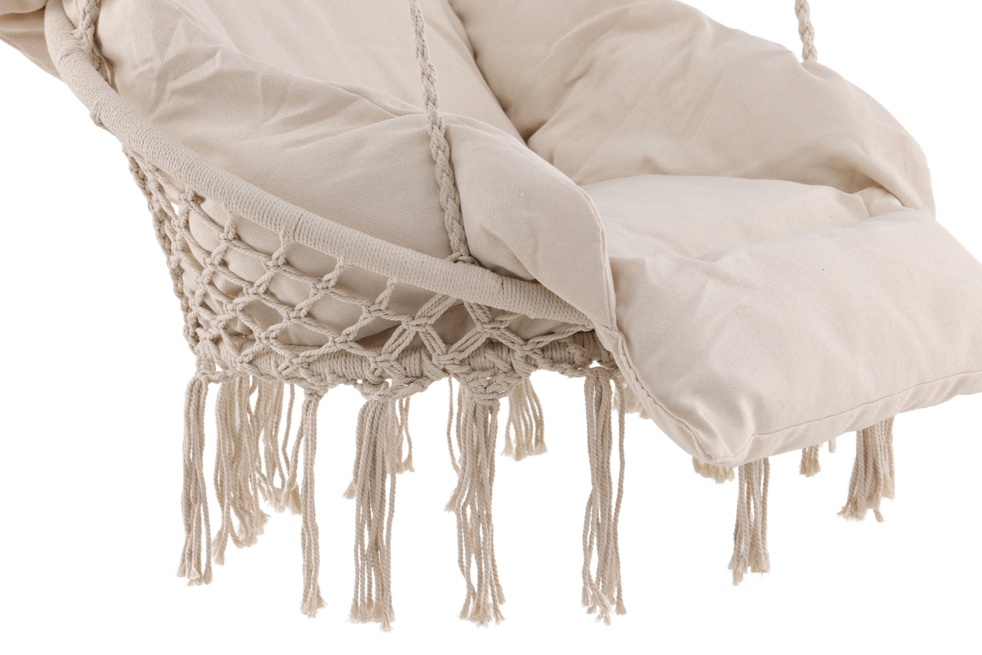 Venture Home Hamtic Swing Steel/Fabric - White / w pillows