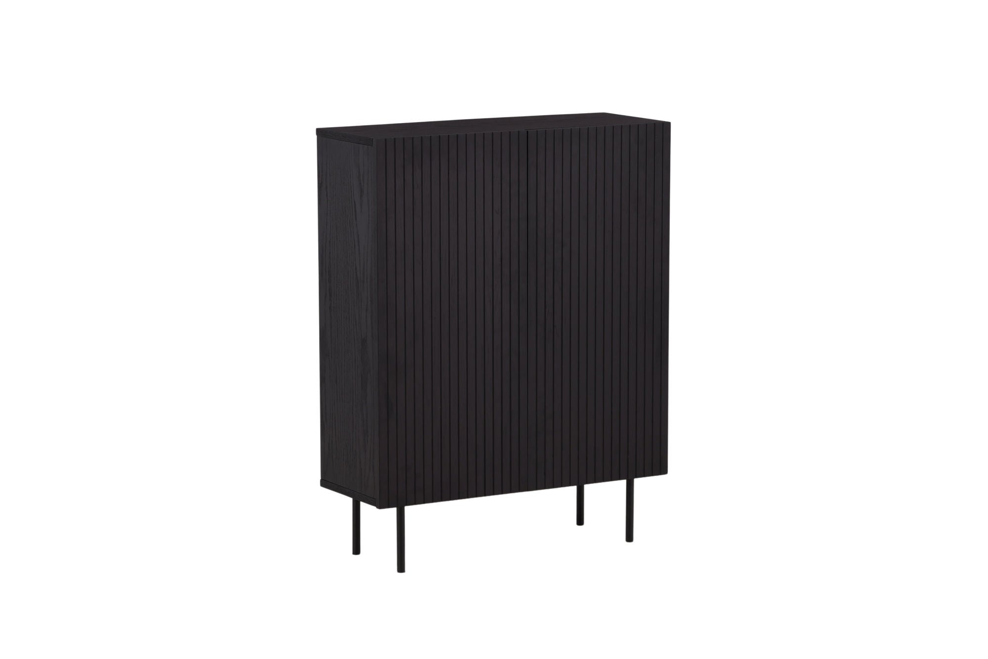Vind Björkön High Skænk skab - Black / Oak/faneer