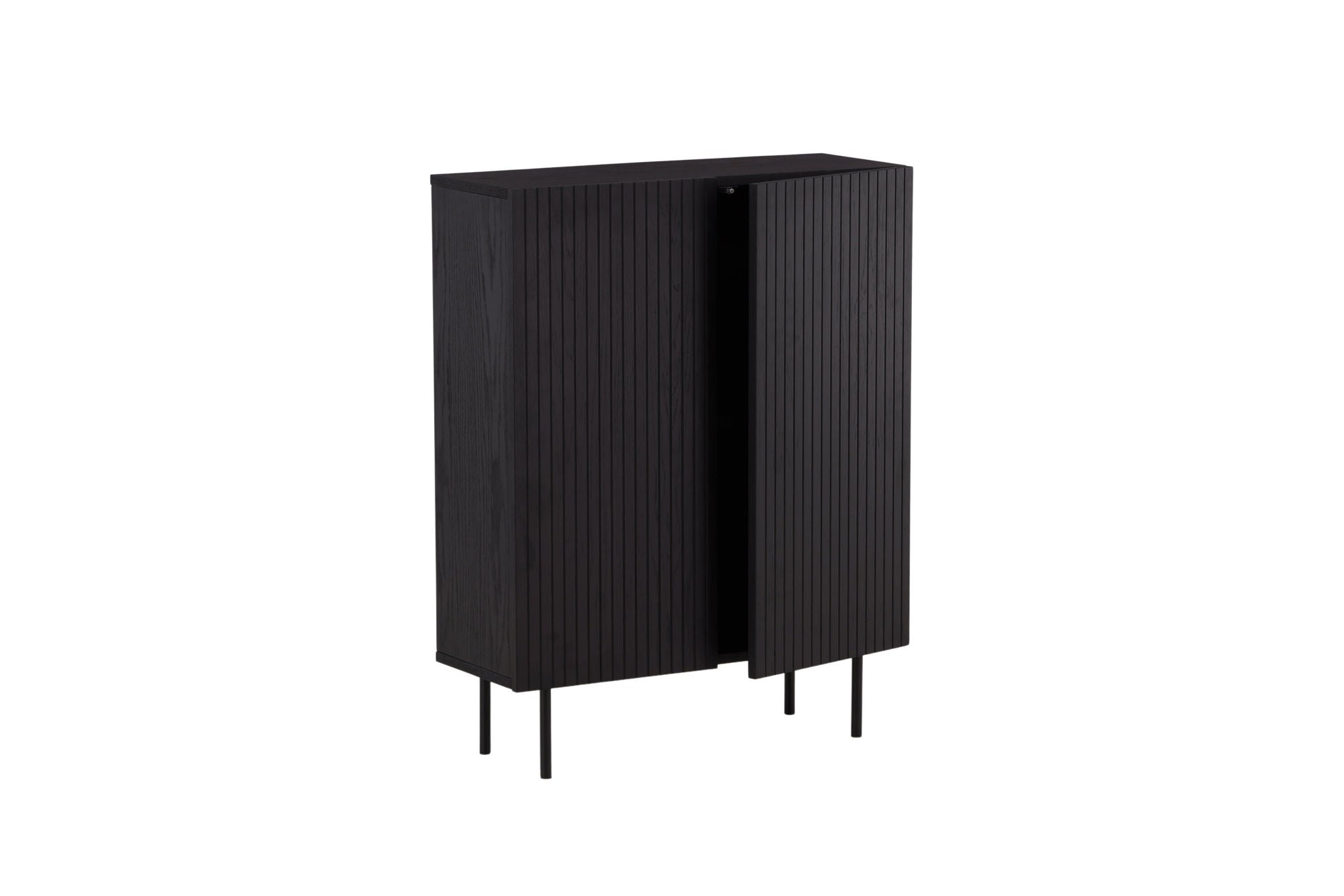Vind Björkön High Skænk skab - Black / Oak/faneer