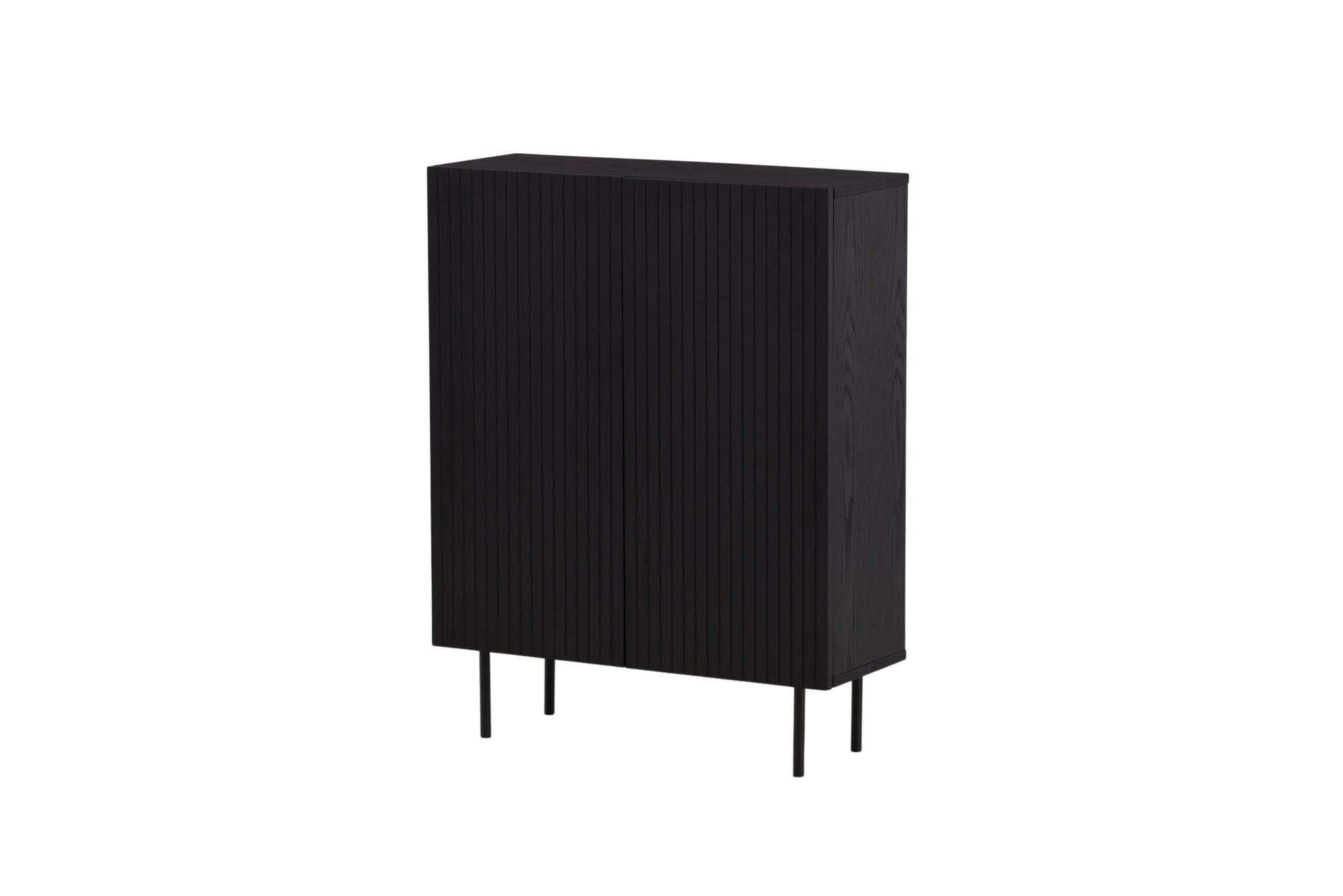 Vind Björkön High Skænk skab - Black / Oak/faneer