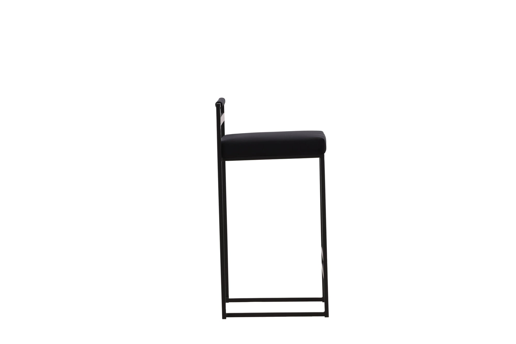 Venture Home Opelika Bar stol 2-pack - Black / Black Velvet