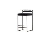 Venture Home Opelika Bar stol 2-pack - Black / Black Velvet