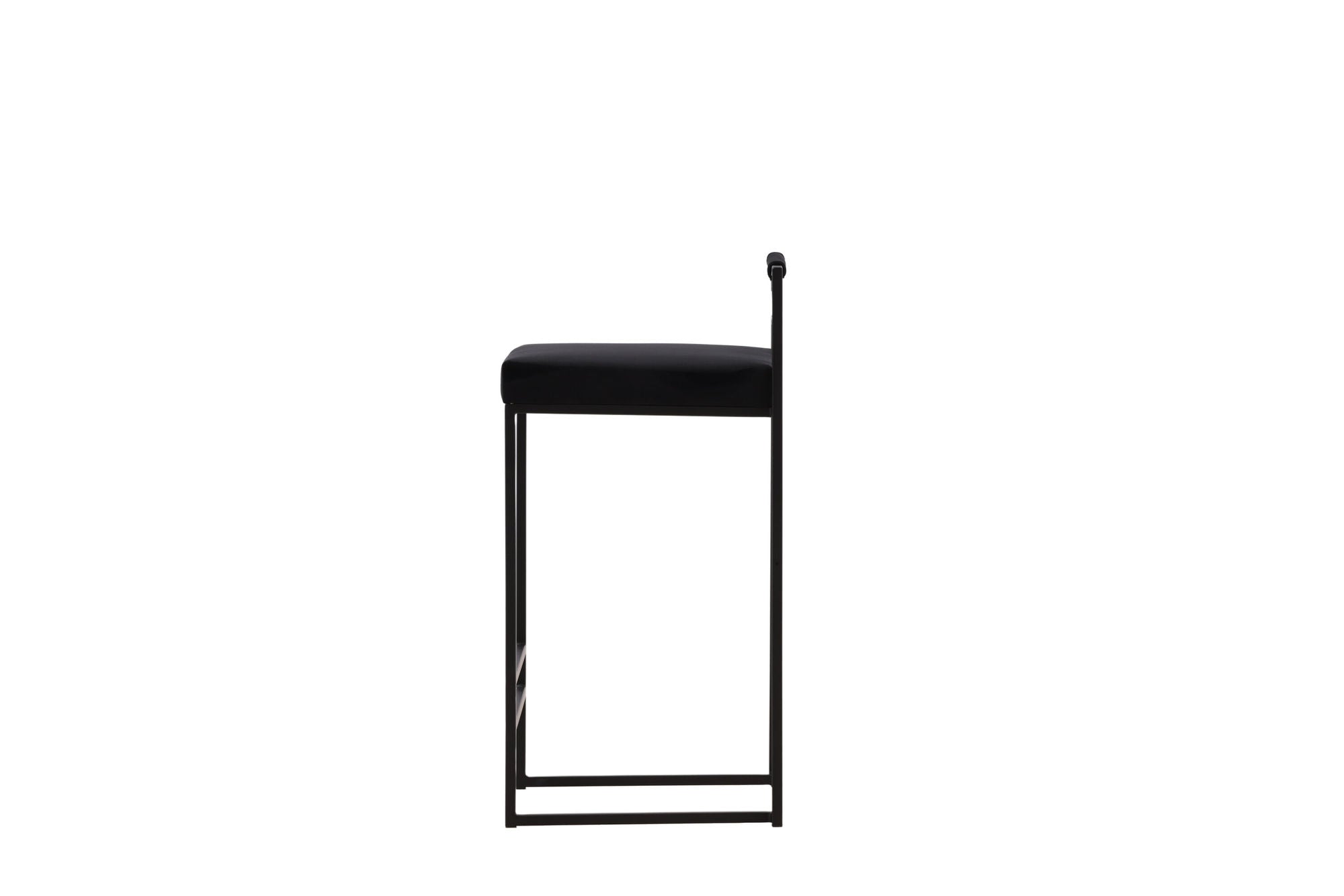 Venture Home Opelika Bar stol 2-pack - Black / Black Velvet