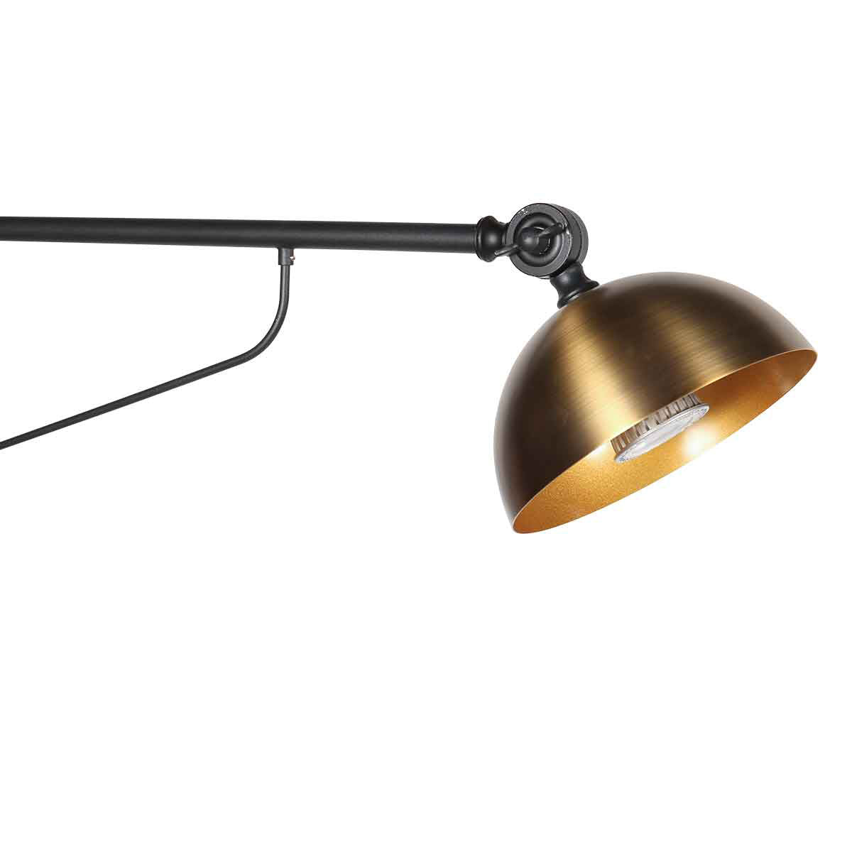 Væglampe Pintino 4126ZW sort med bronze GU10