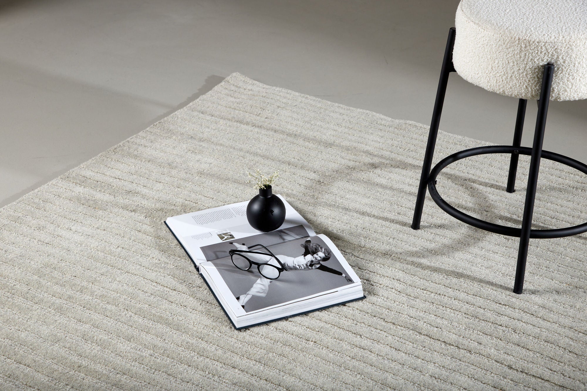 Venture Home Milton Wool/polyester/cotton - 230*160- -Rectangular-Light grey