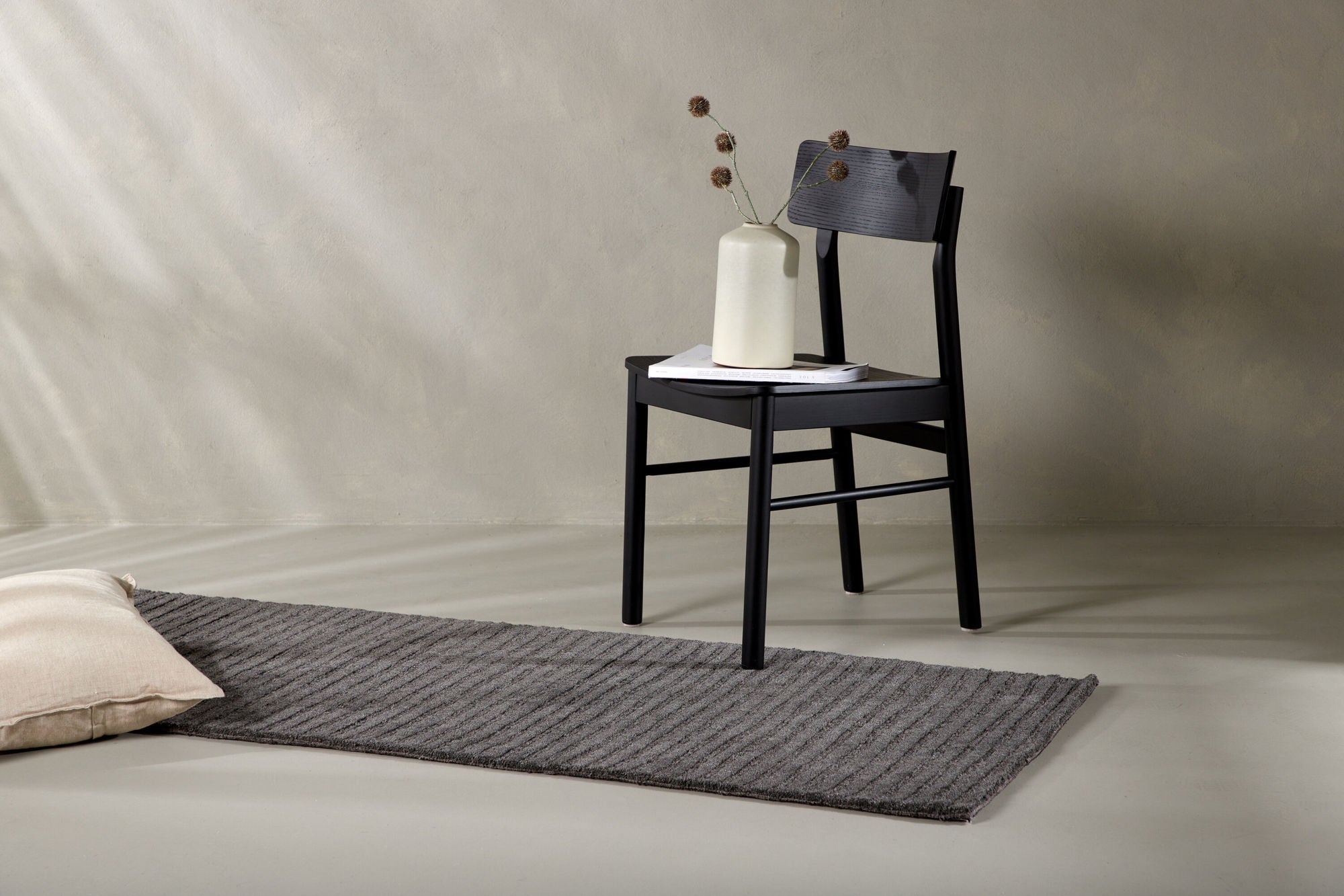 Venture Home Milton Wool/polyester/cotton - 200*70- -Rectangular-Dark grey