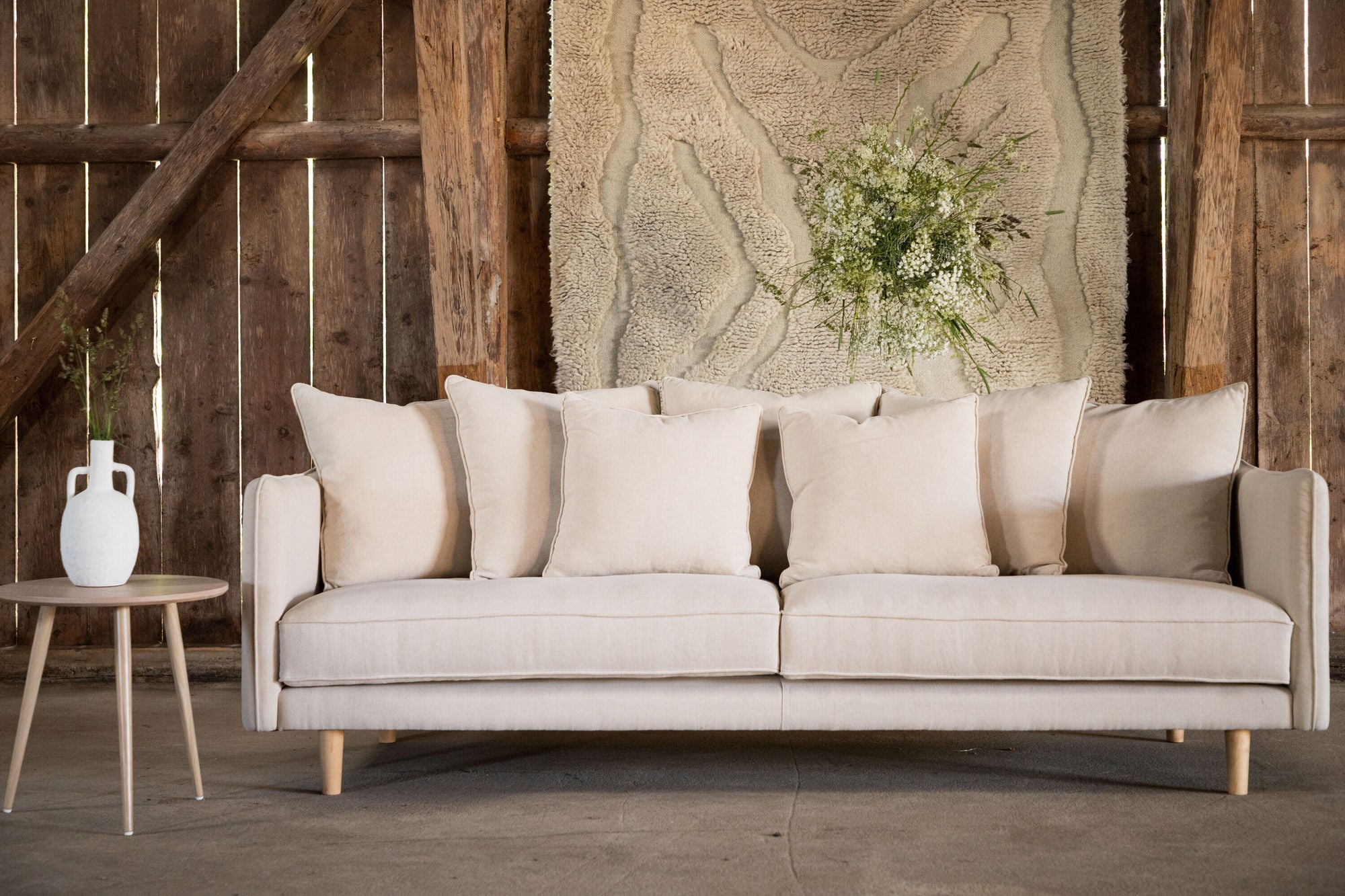 Vind Segelskären Sofa - Whitewash / Beige Linen