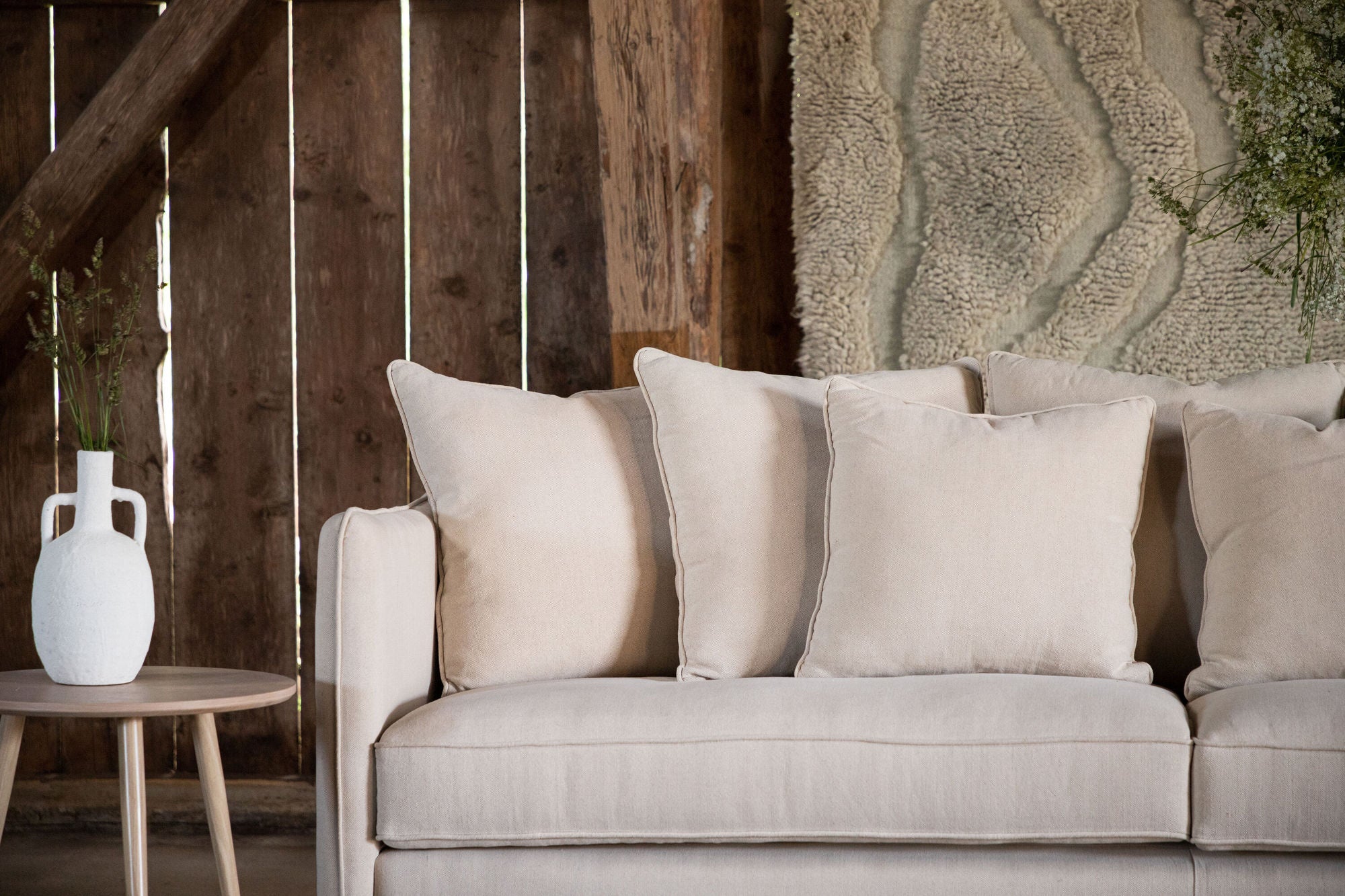 Vind Segelskären Sofa - Whitewash / Beige Linen