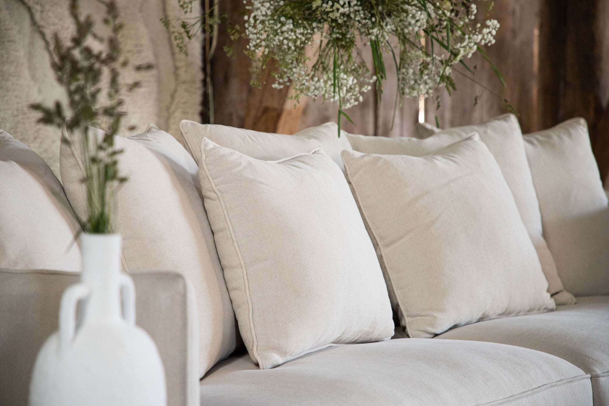 Vind Segelskären Sofa - Whitewash / Beige Linen