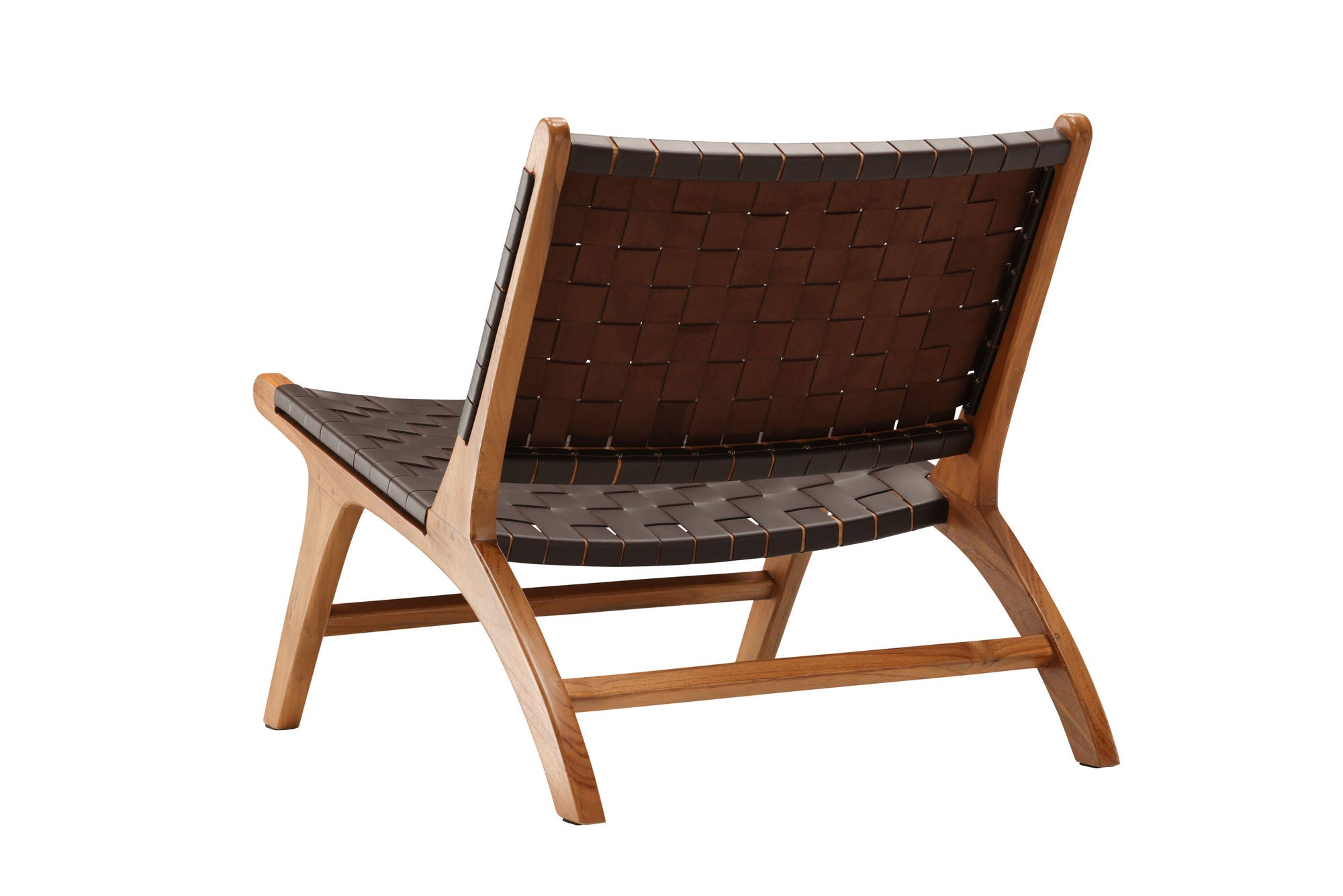 Vind Rike Single Sofa - Brown Teak / Brown PU