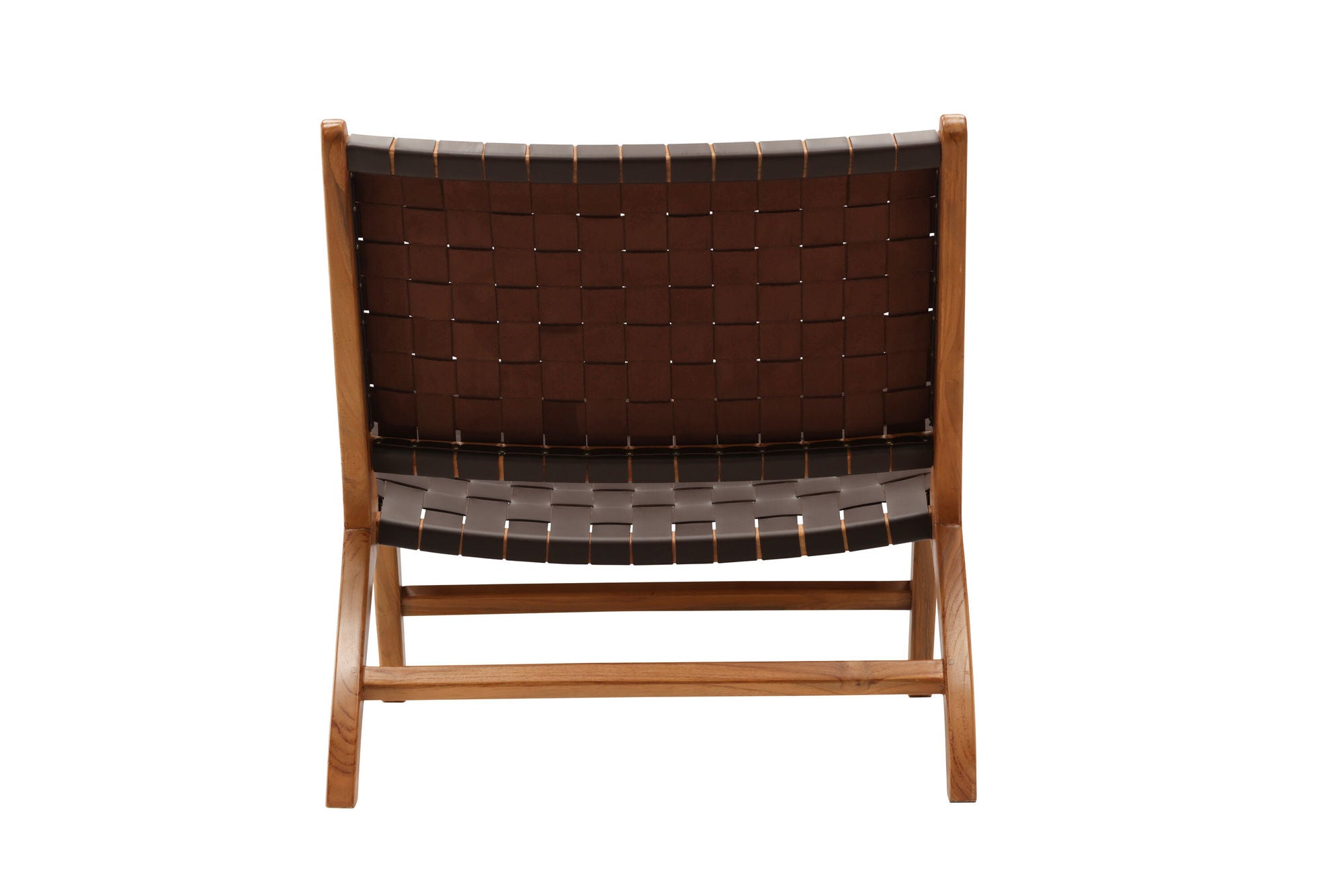 Vind Rike Single Sofa - Brown Teak / Brown PU