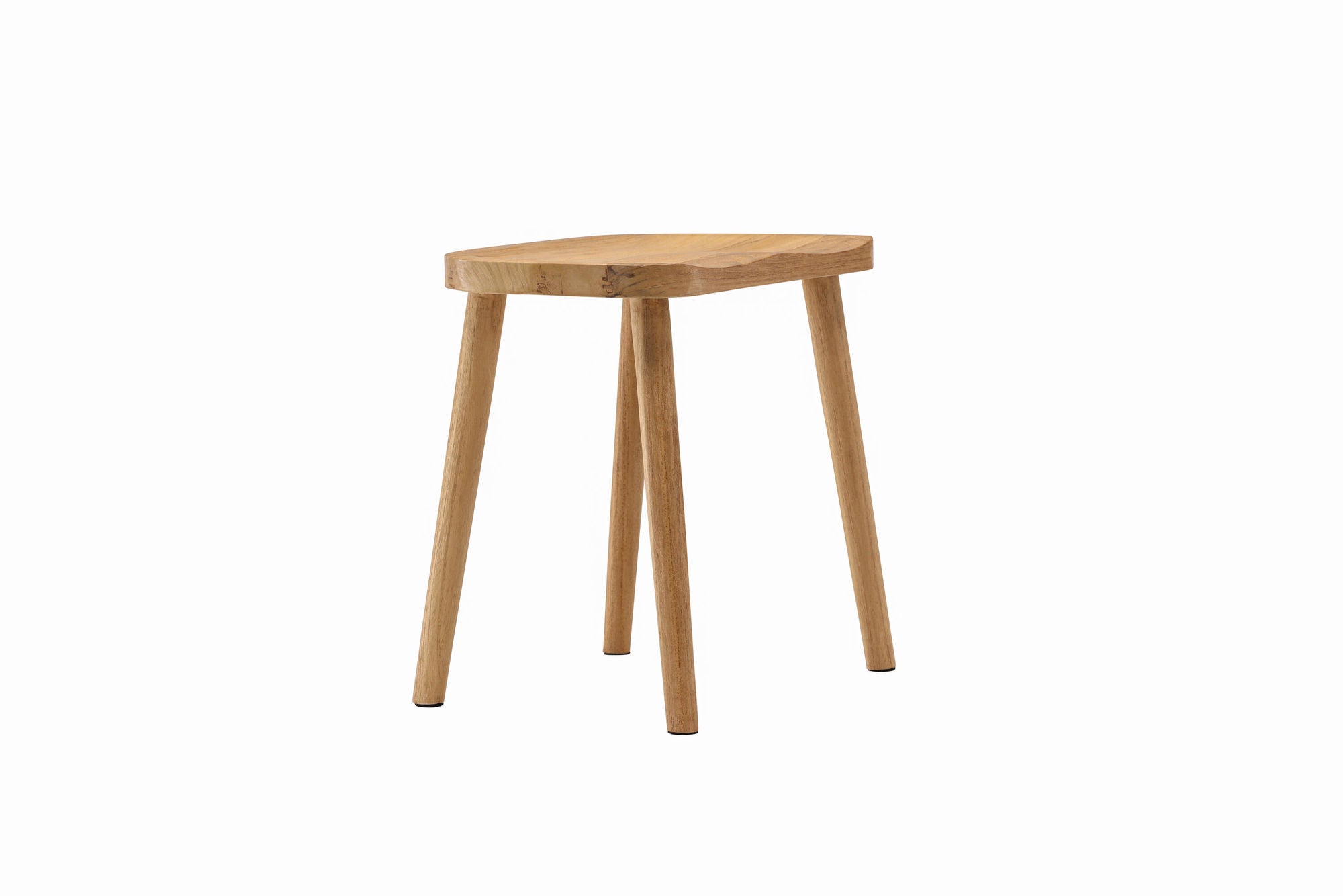 Vind Orust Pouf - Whitewash / Wood