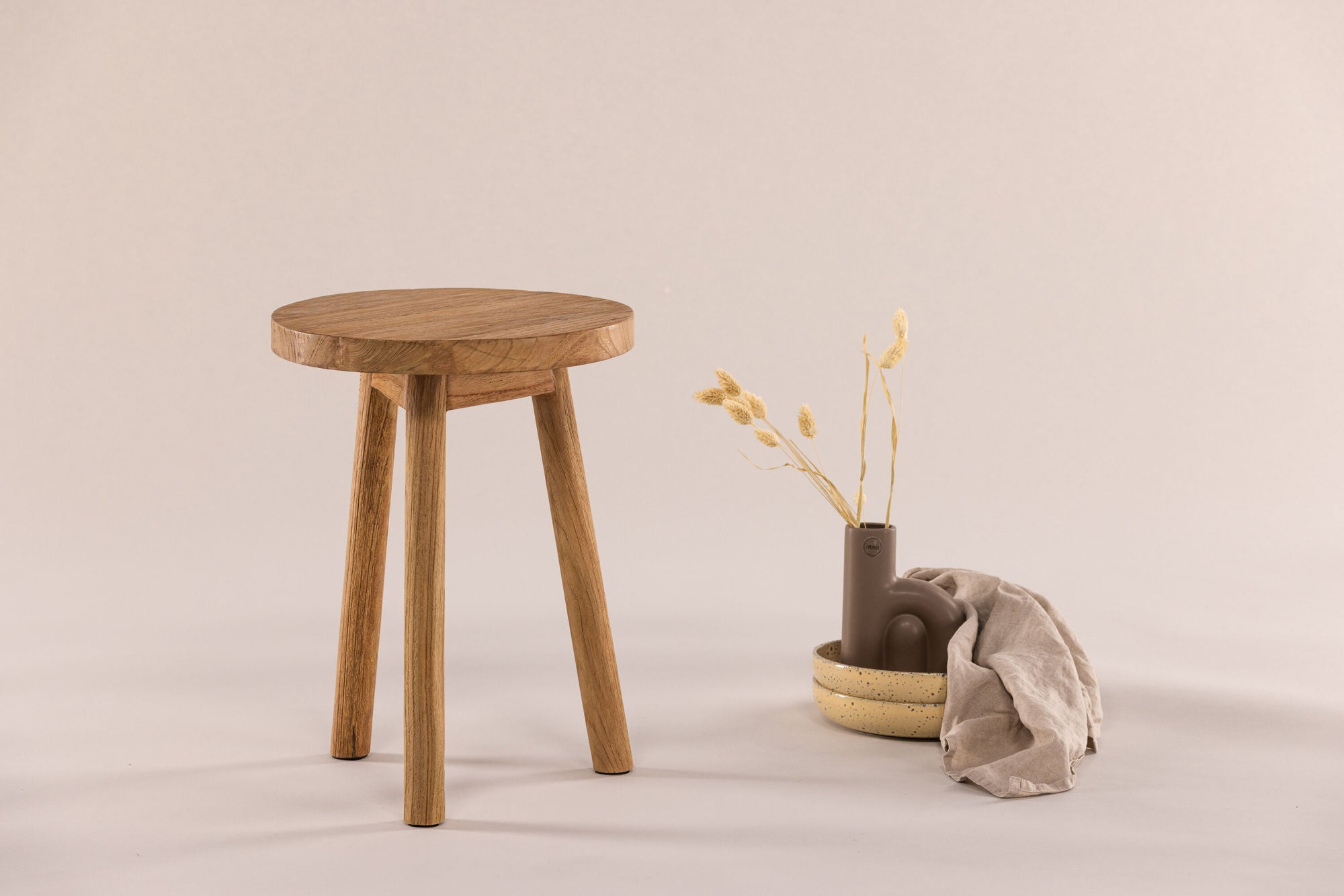 Vind Bohus Pouf - Brown / Wood