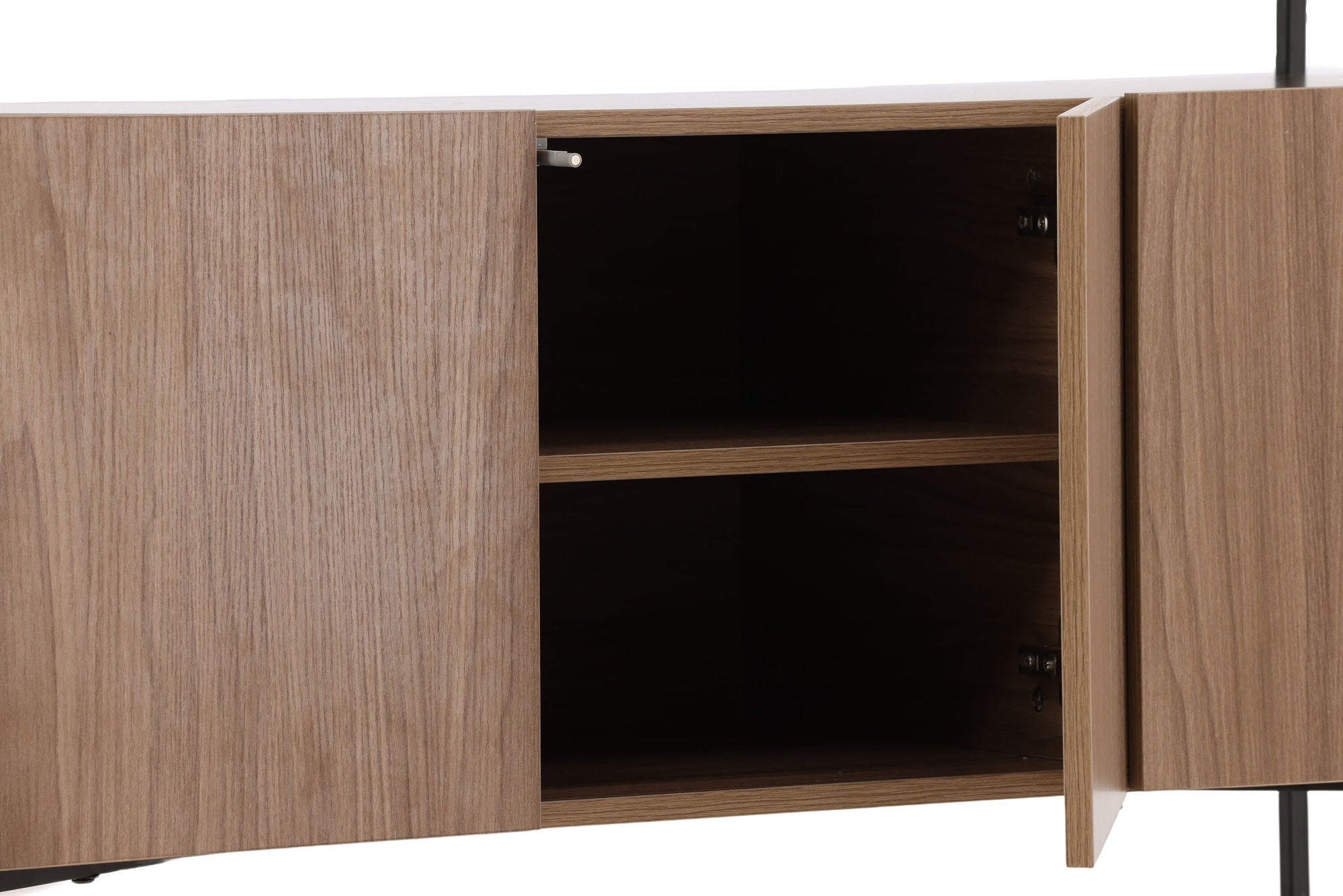 Venture Home Kingsport skab - Black / Walnut MDF