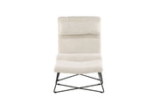 Venture Home Laconia Single Sofa - Matte black / White Teddy