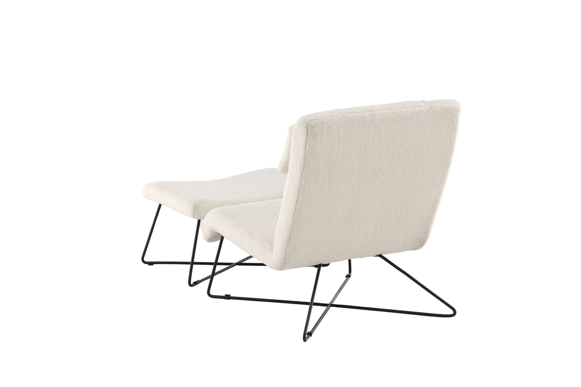 Venture Home Laconia Single Sofa - Matte black / White Teddy