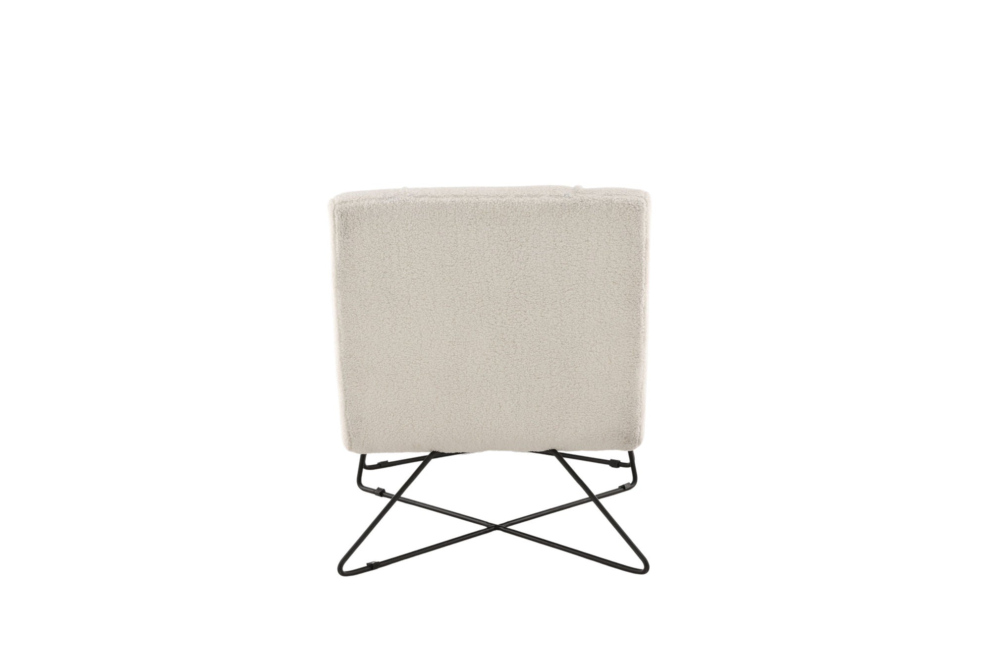 Venture Home Laconia Single Sofa - Matte black / White Teddy