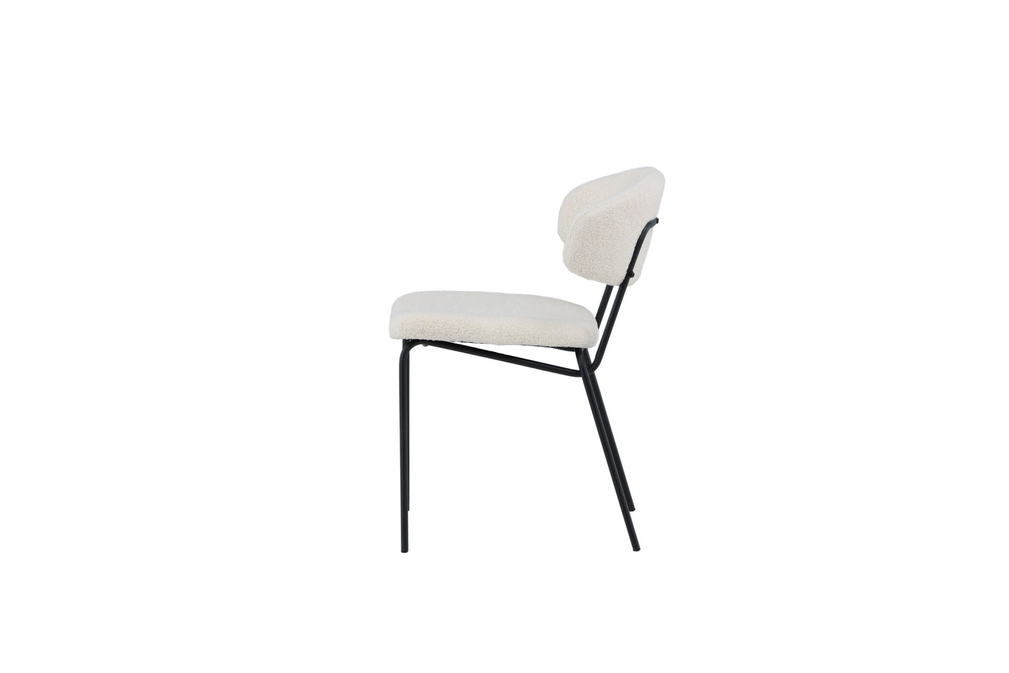 Venture Home Chico Spisebordsstol 2-pack - Black / White Boucle