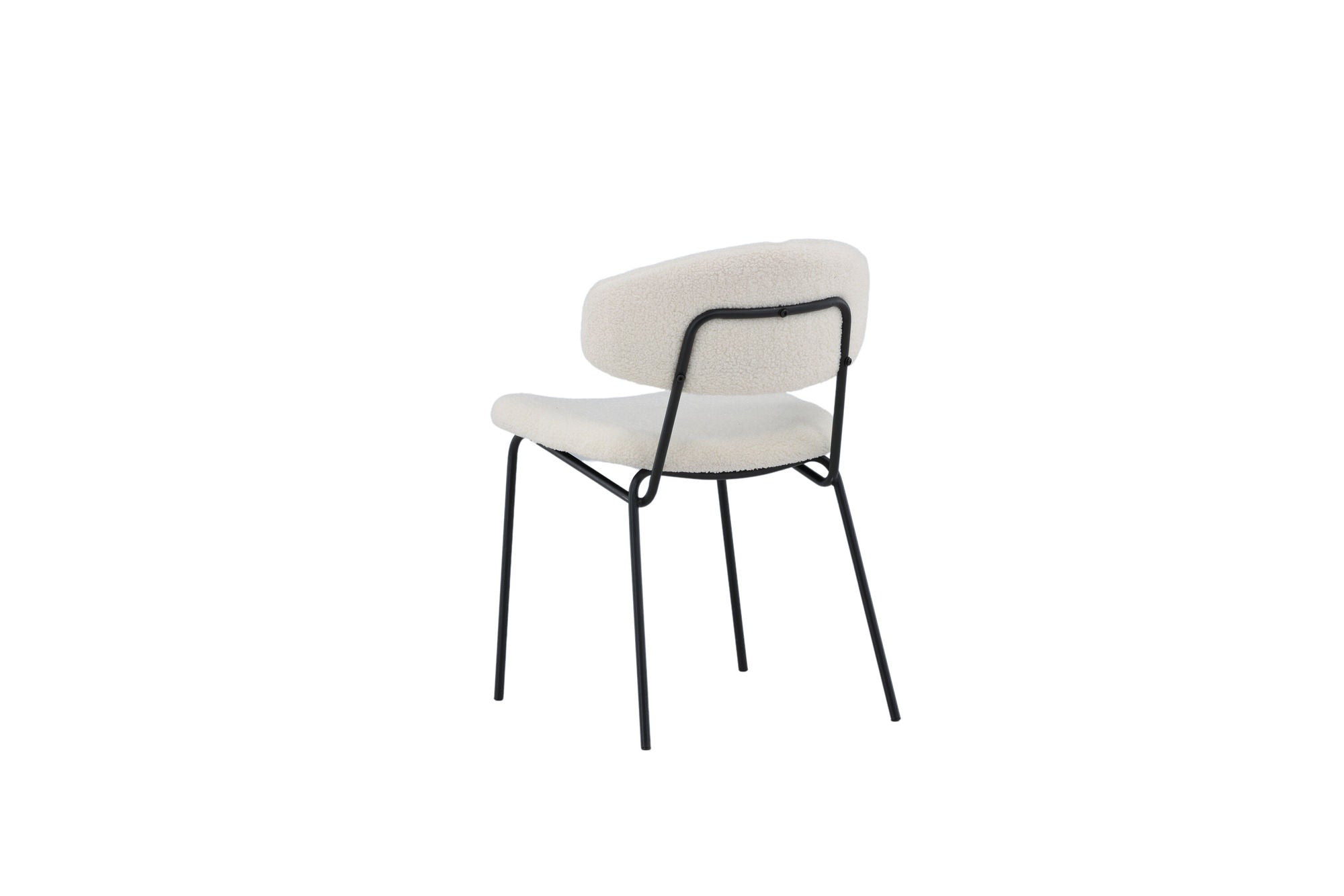 Venture Home Chico Spisebordsstol 2-pack - Black / White Boucle